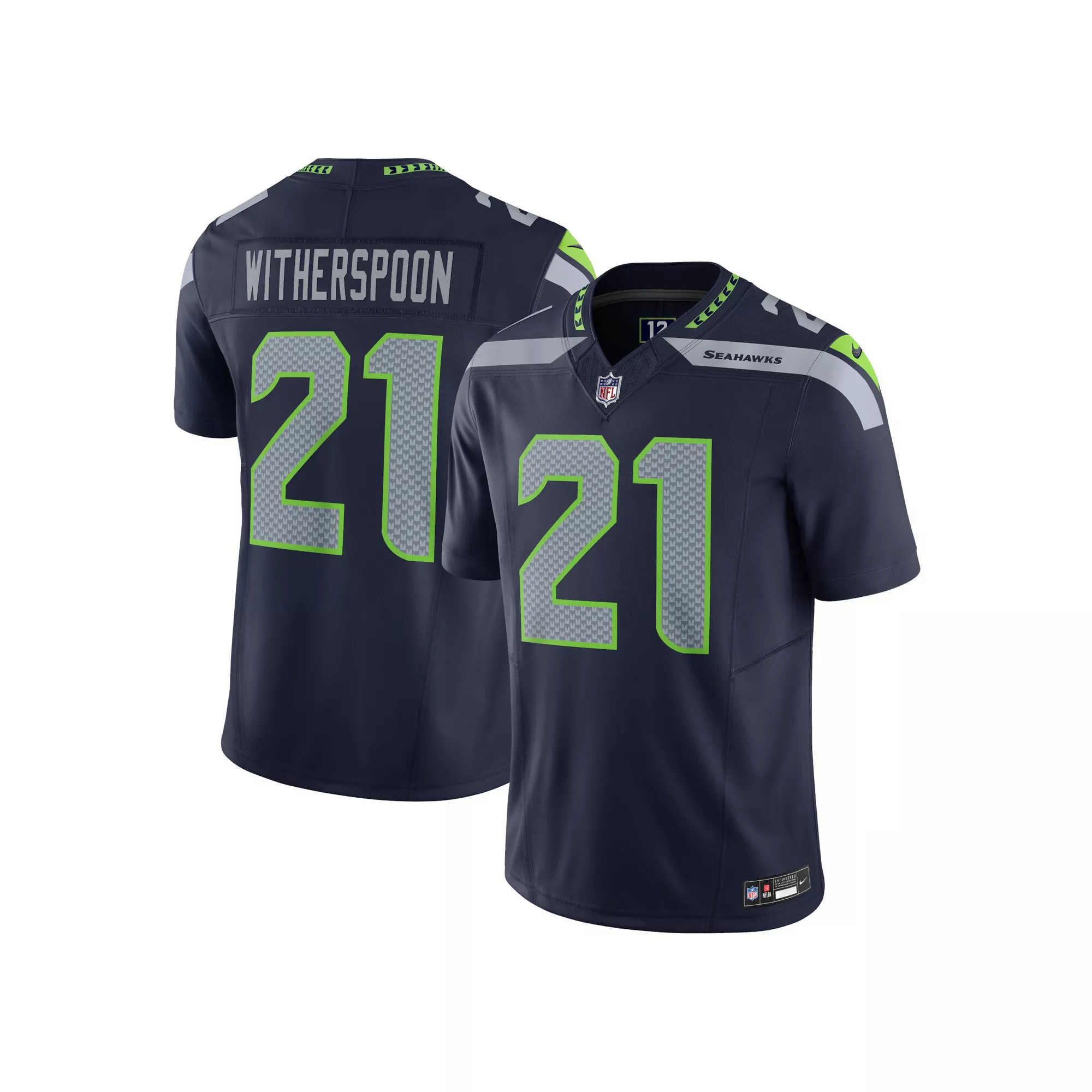 Men's Nike Devon Witherspoon Navy Seattle Seahawks Vapor F.U.S.E. Limited Jersey