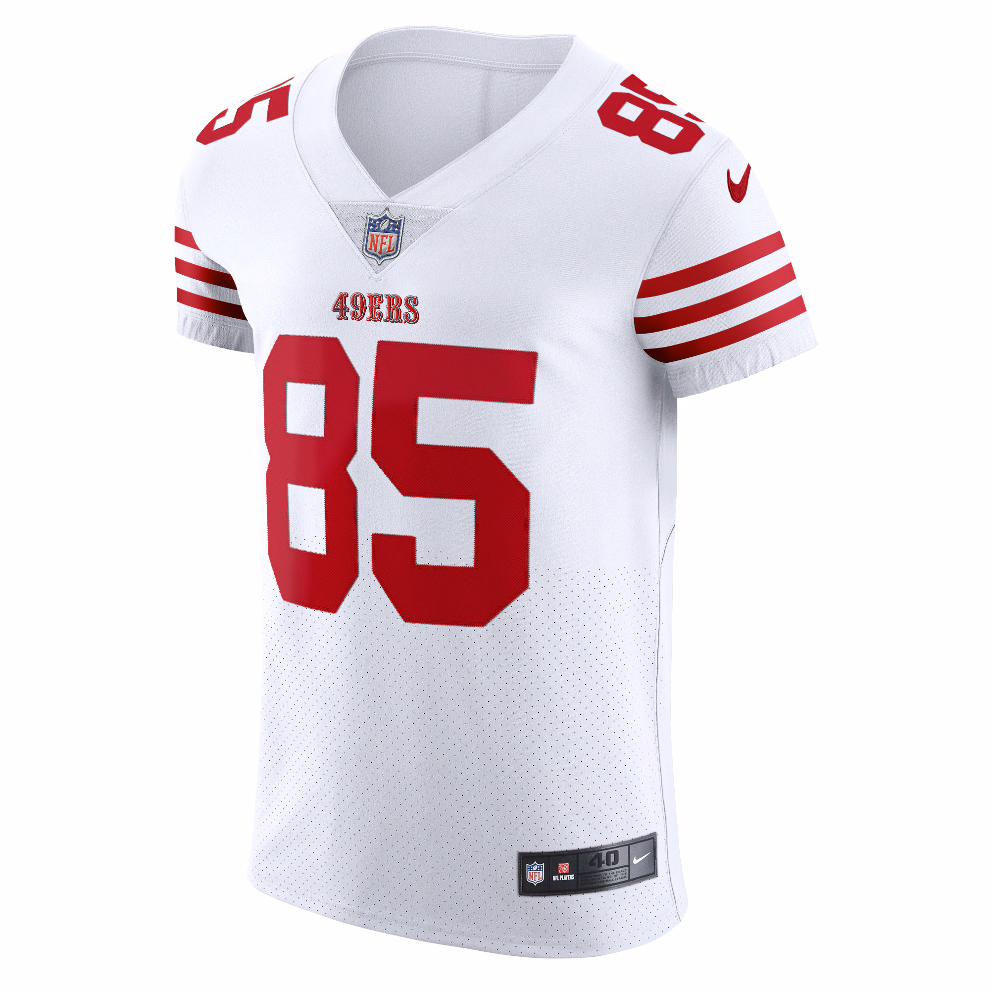 George Kittle San Francisco 49ers Nike Vapor Elite Jersey - White