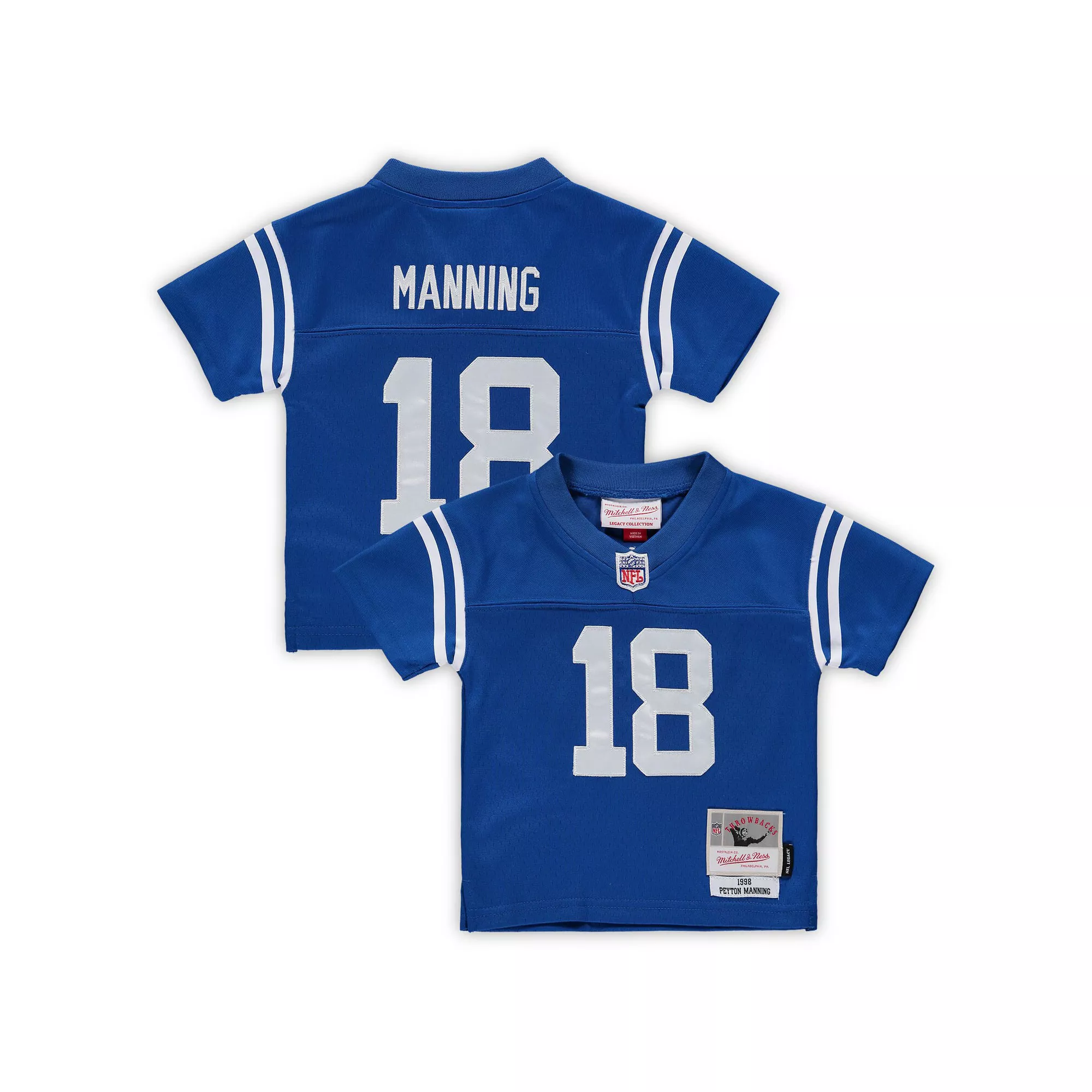 Infant Mitchell & Ness Peyton Manning Royal Indianapolis Colts 1998 Retired Legacy Jersey