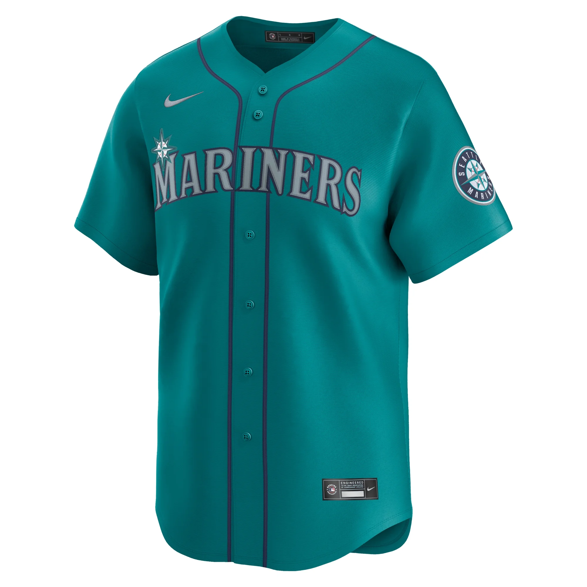 Men's Nike Aqua Seattle Mariners Alternate Limited Jersey