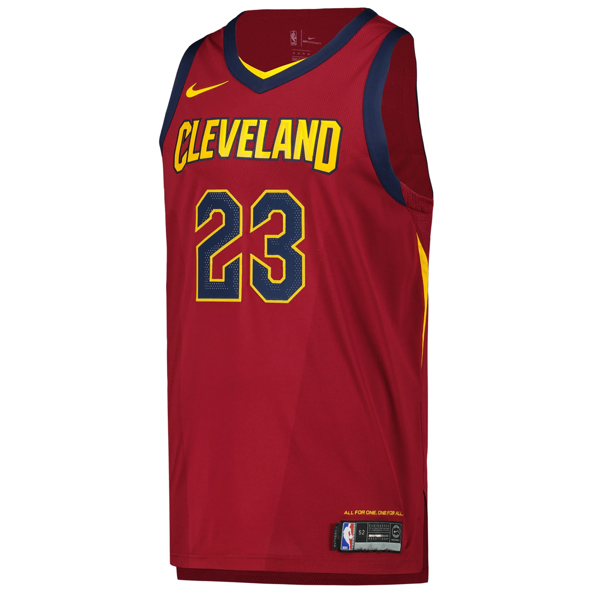 Men's Nike LeBron James Wine Cleveland Cavaliers Authentic Player Jersey - Icon Edition