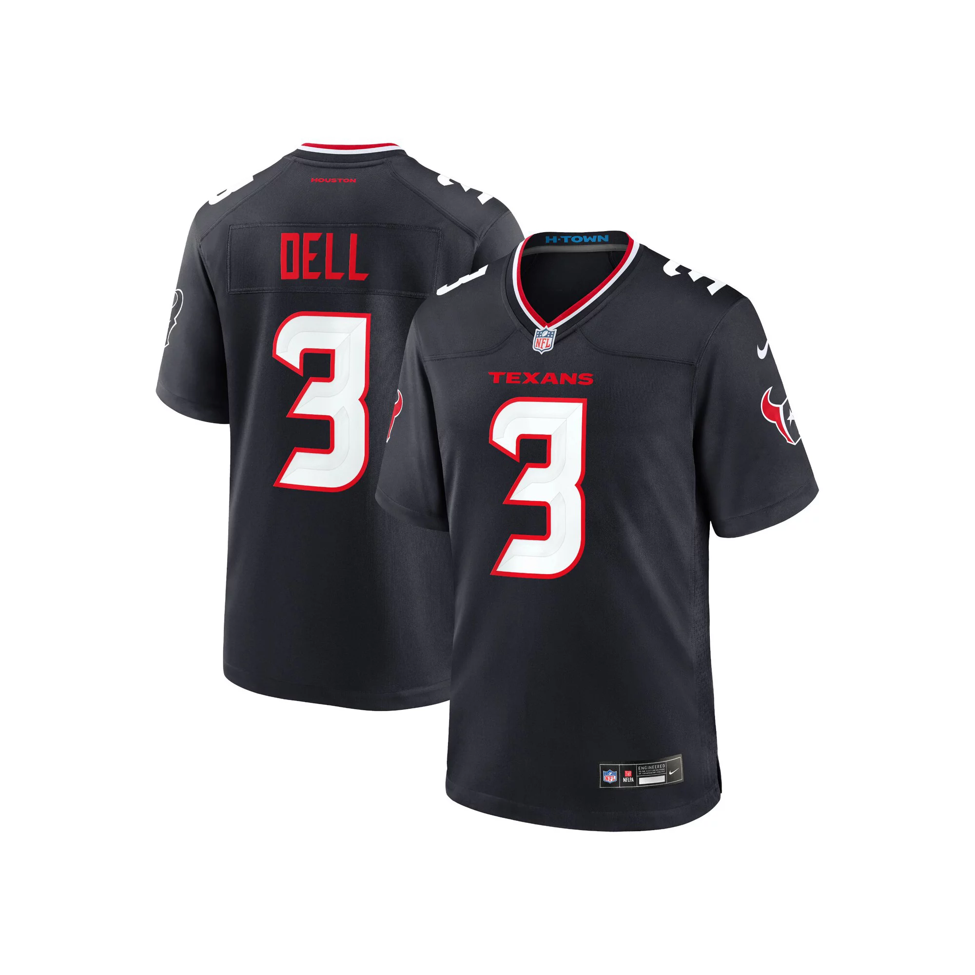Men's Nike Tank Dell Navy Houston Texans Game Jersey
