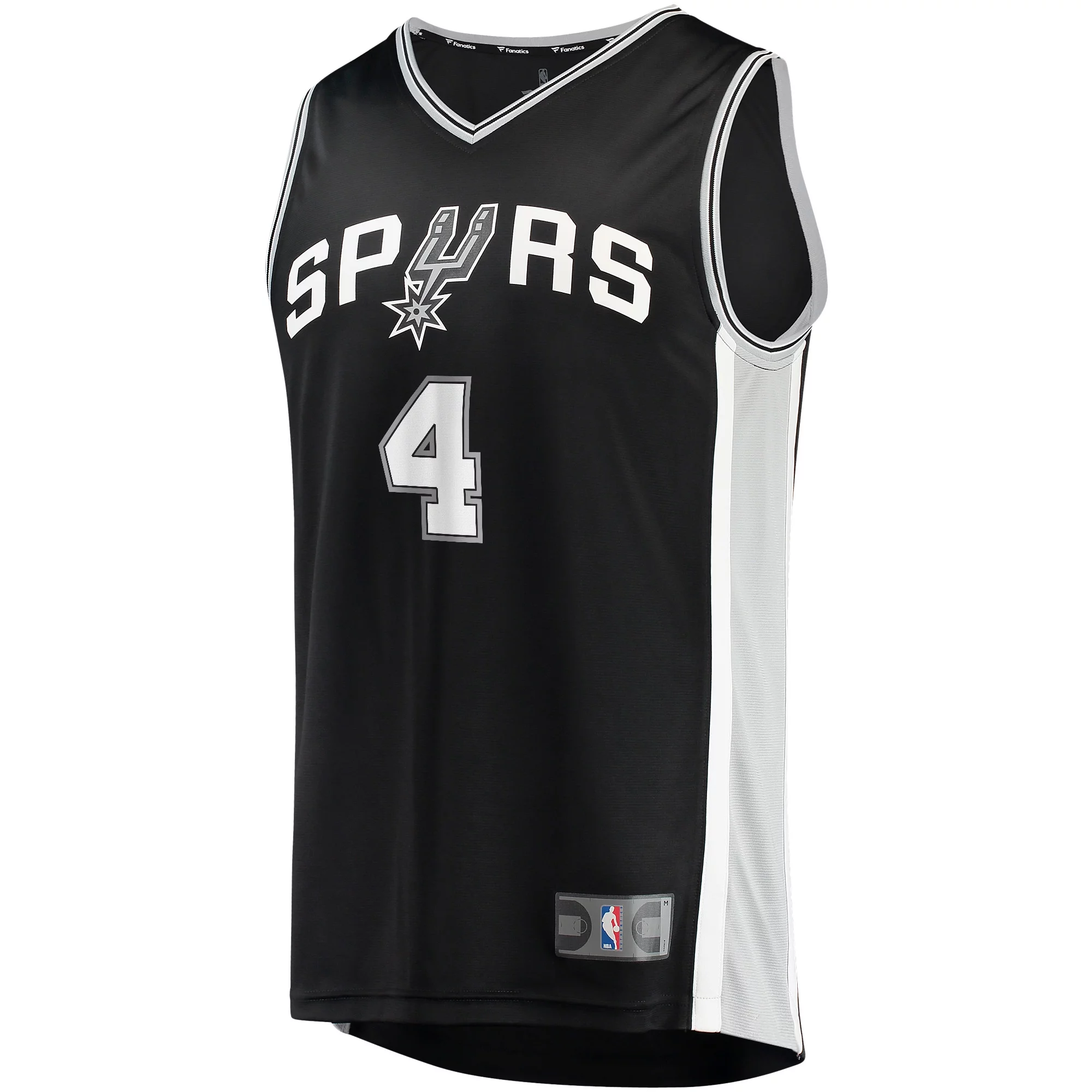 Men's Fanatics Devonte' Graham Black San Antonio Spurs Fast Break Player Jersey - Icon Edition
