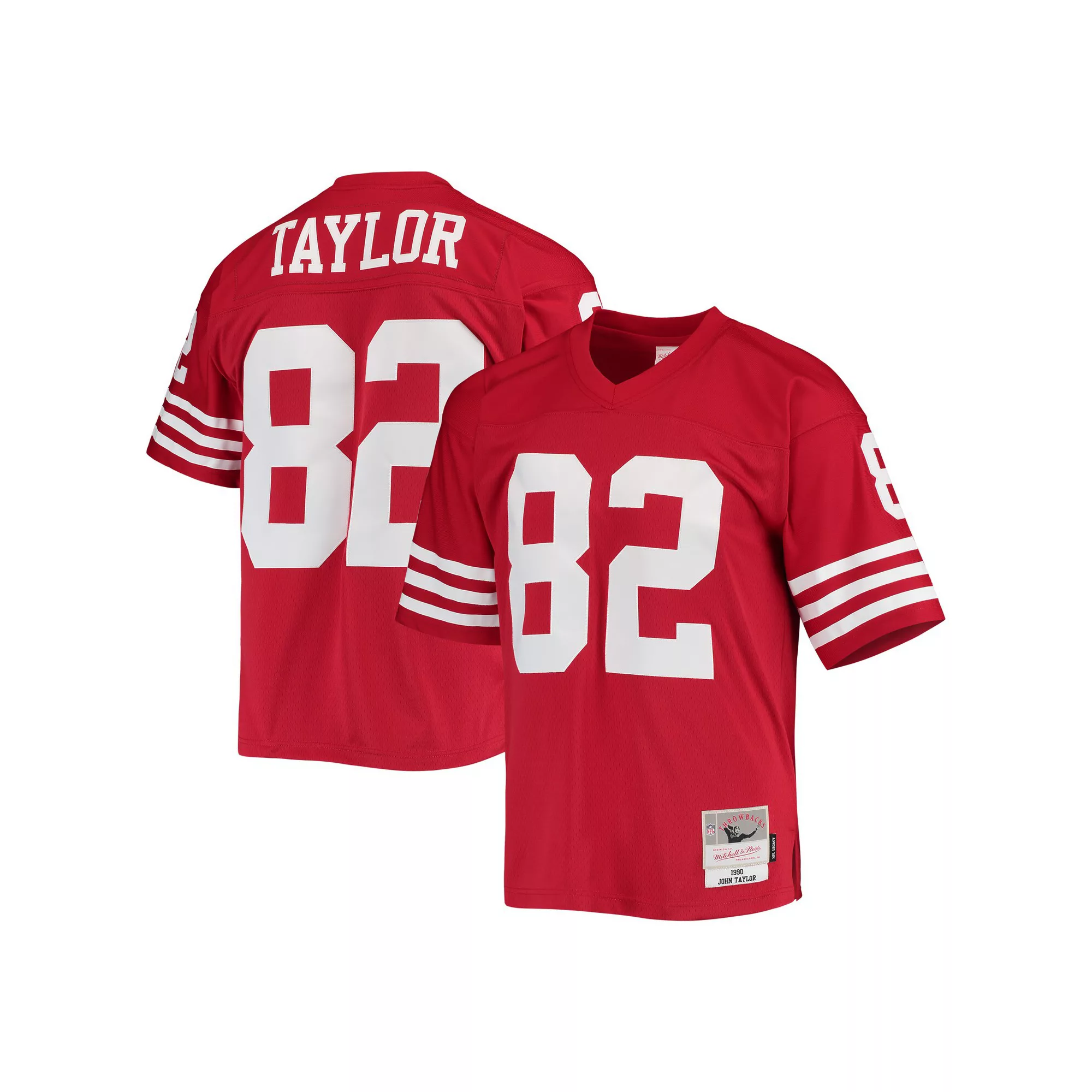 Men's Mitchell & Ness John Taylor Scarlet San Francisco 49ers Legacy Replica Jersey