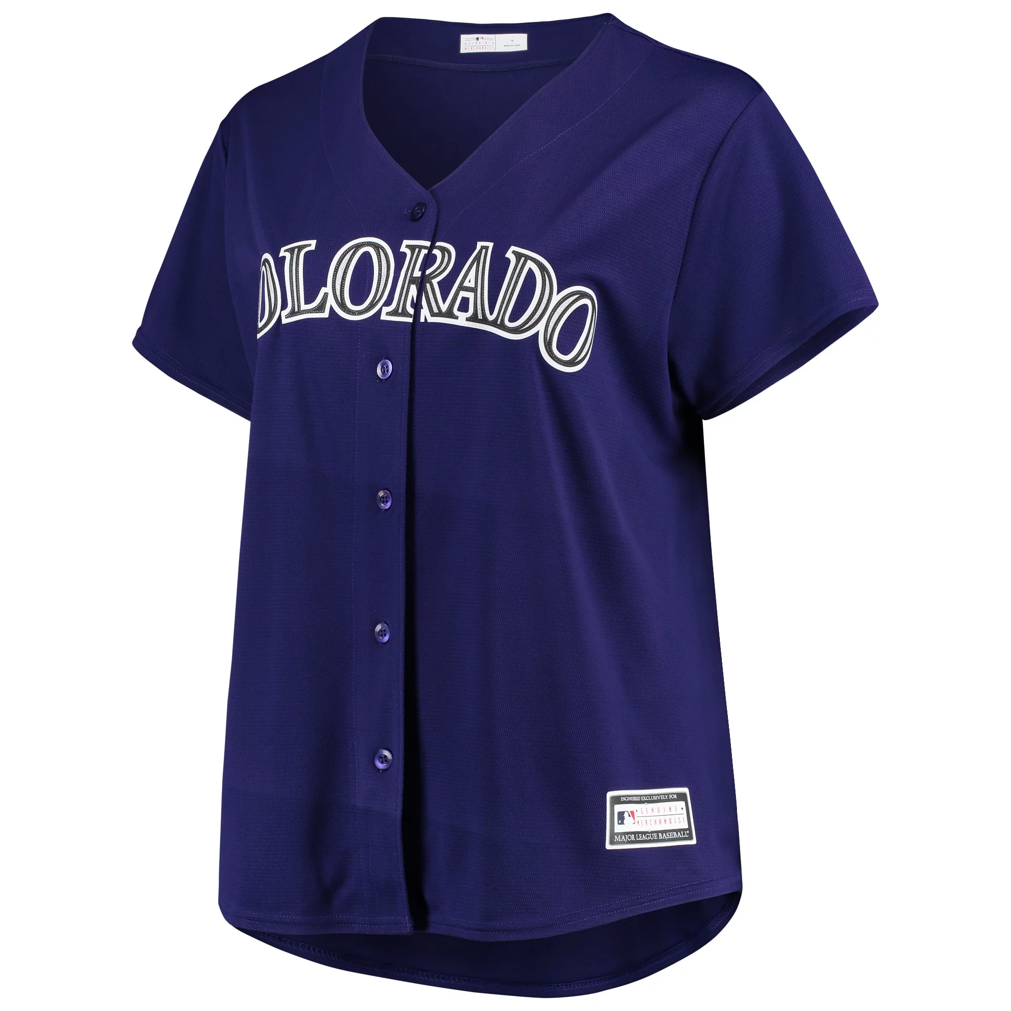 Women's Purple Colorado Rockies Plus Size Alternate Replica Team Jersey