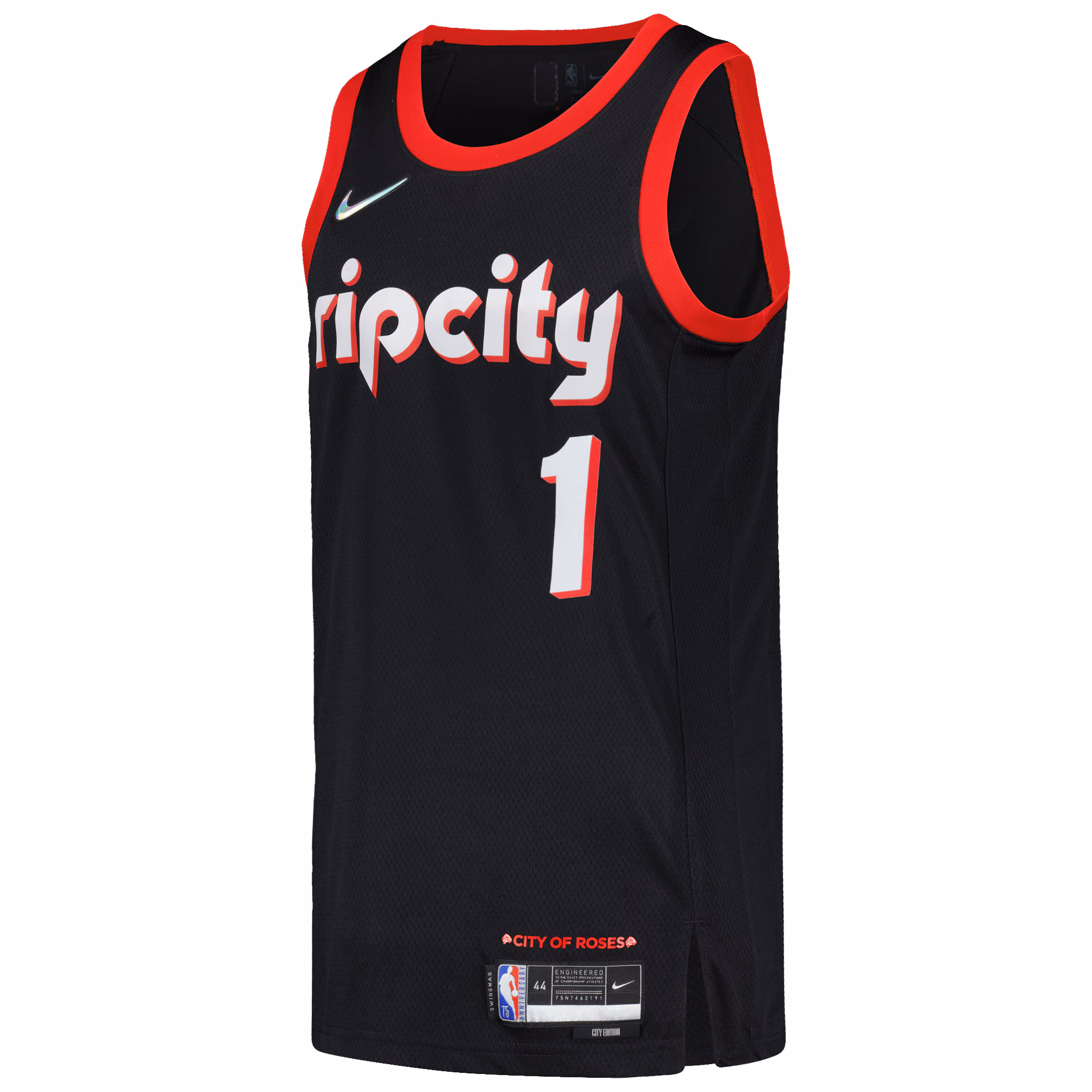 Anfernee Simons Portland Trail Blazers Nike Swingman Player Jersey - City Edition - Black