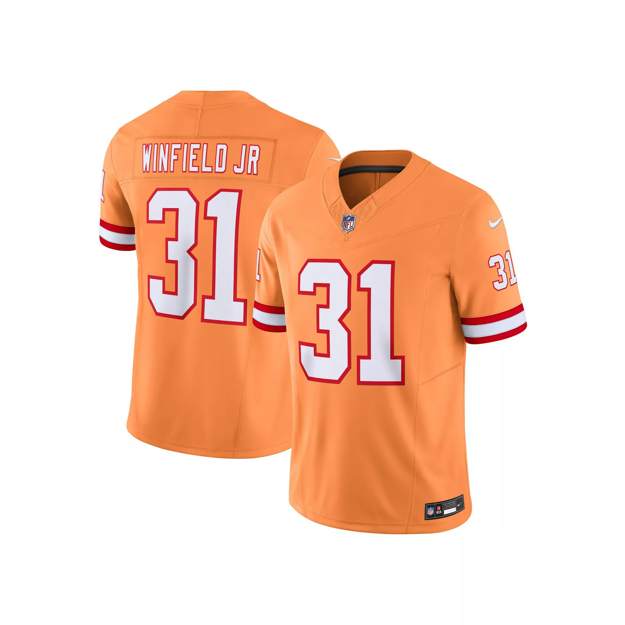 Men's Nike Antoine Winfield Jr. Orange Tampa Bay Buccaneers Throwback Vapor F.U.S.E. Limited Jersey