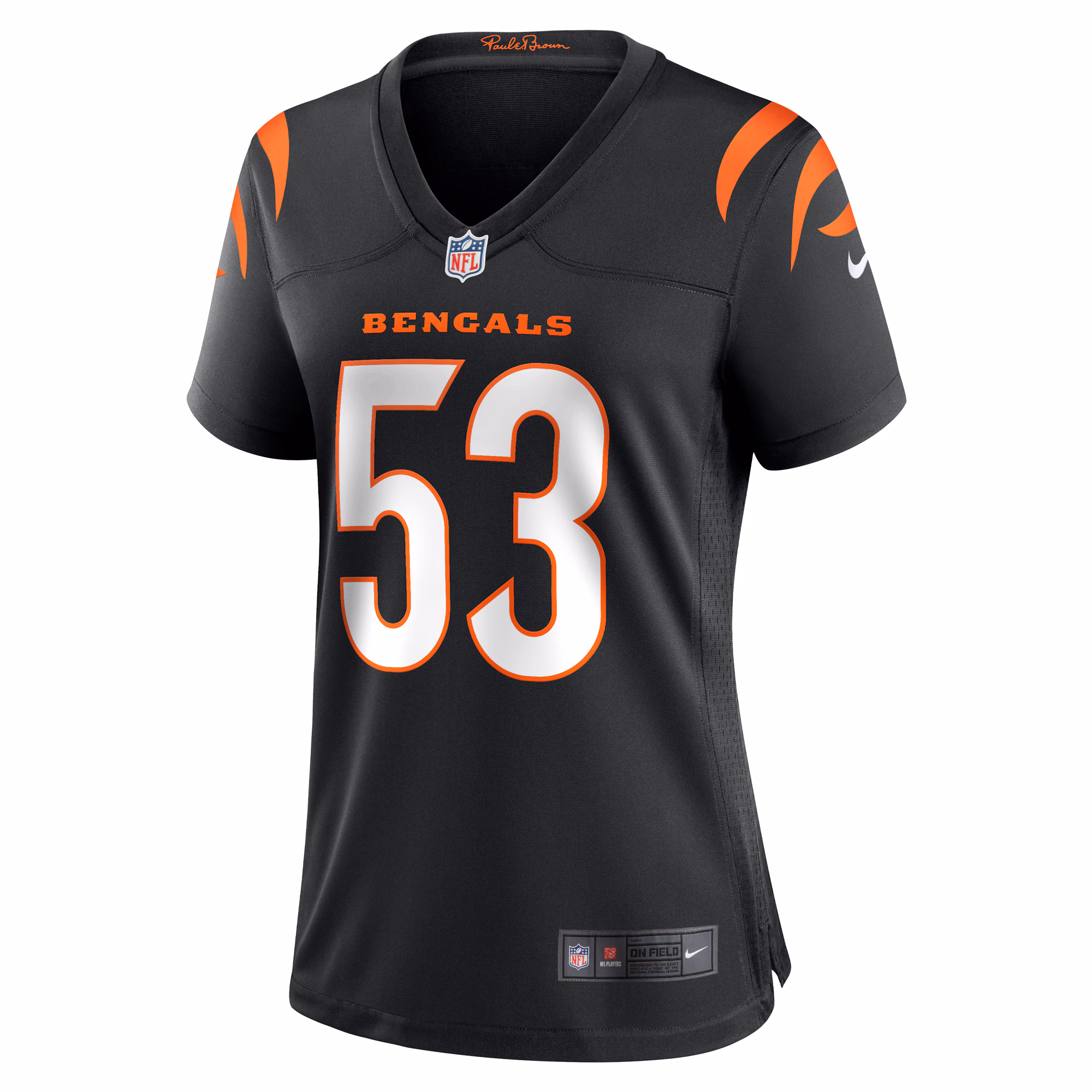TJ Pesefea Cincinnati Bengals Nike Women's Team Game Jersey -  Black
