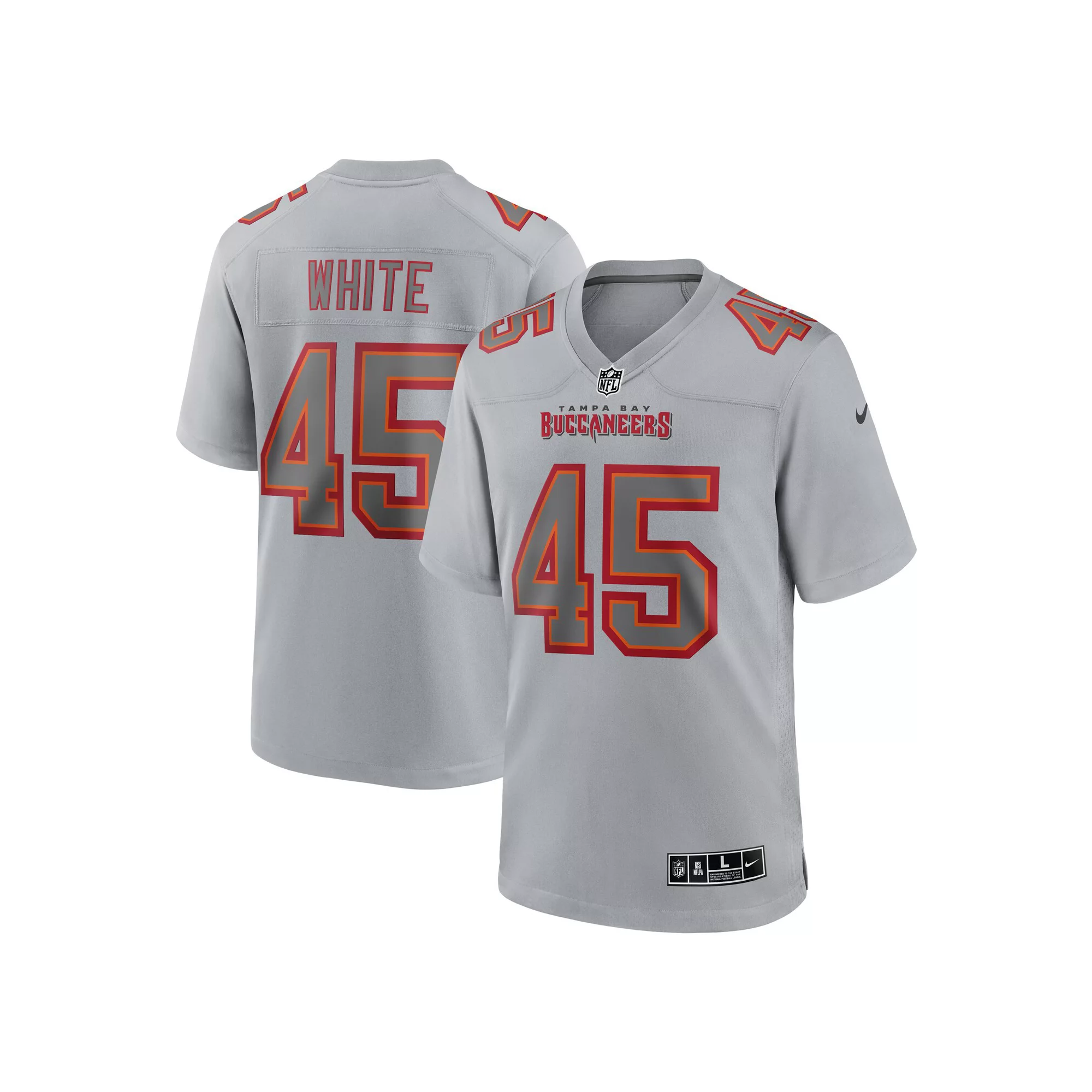 Men's Nike Devin White Gray Tampa Bay Buccaneers Atmosphere Fashion Game Jersey