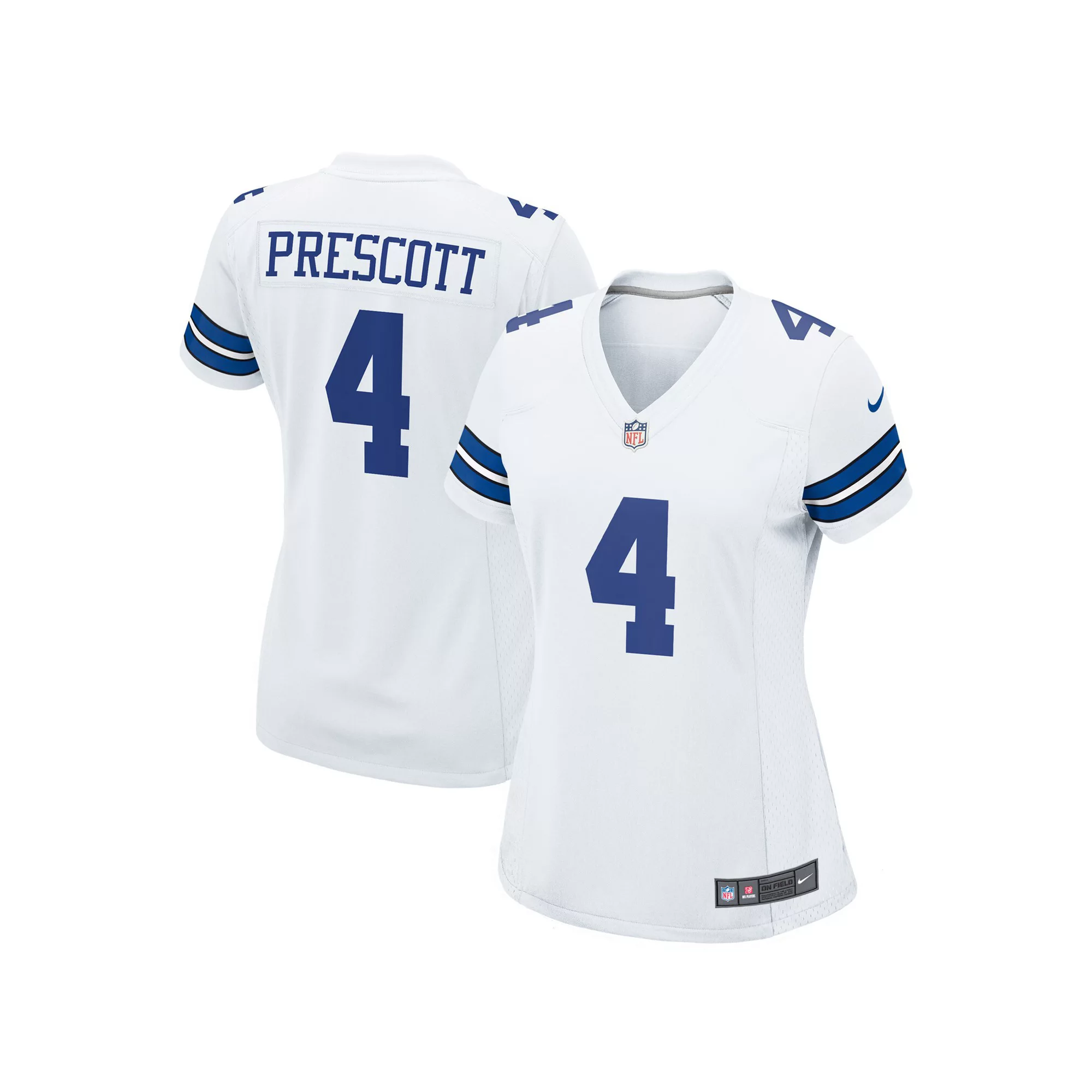 Women's Nike Dak Prescott White Dallas Cowboys Team Game Jersey