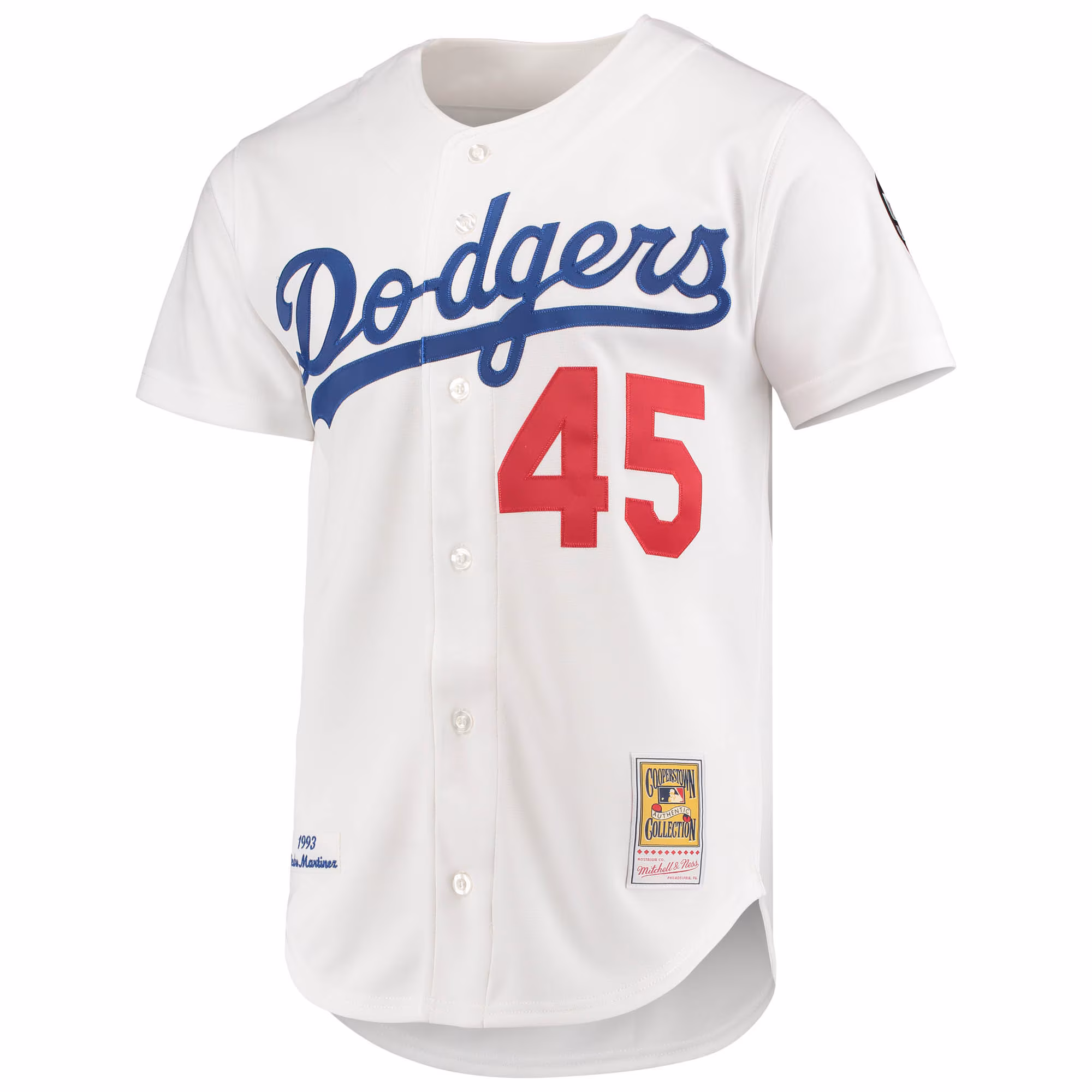 Pedro Martinez Los Angeles Dodgers Mitchell & Ness 1993 Cooperstown Collection Home Authentic Jersey - White