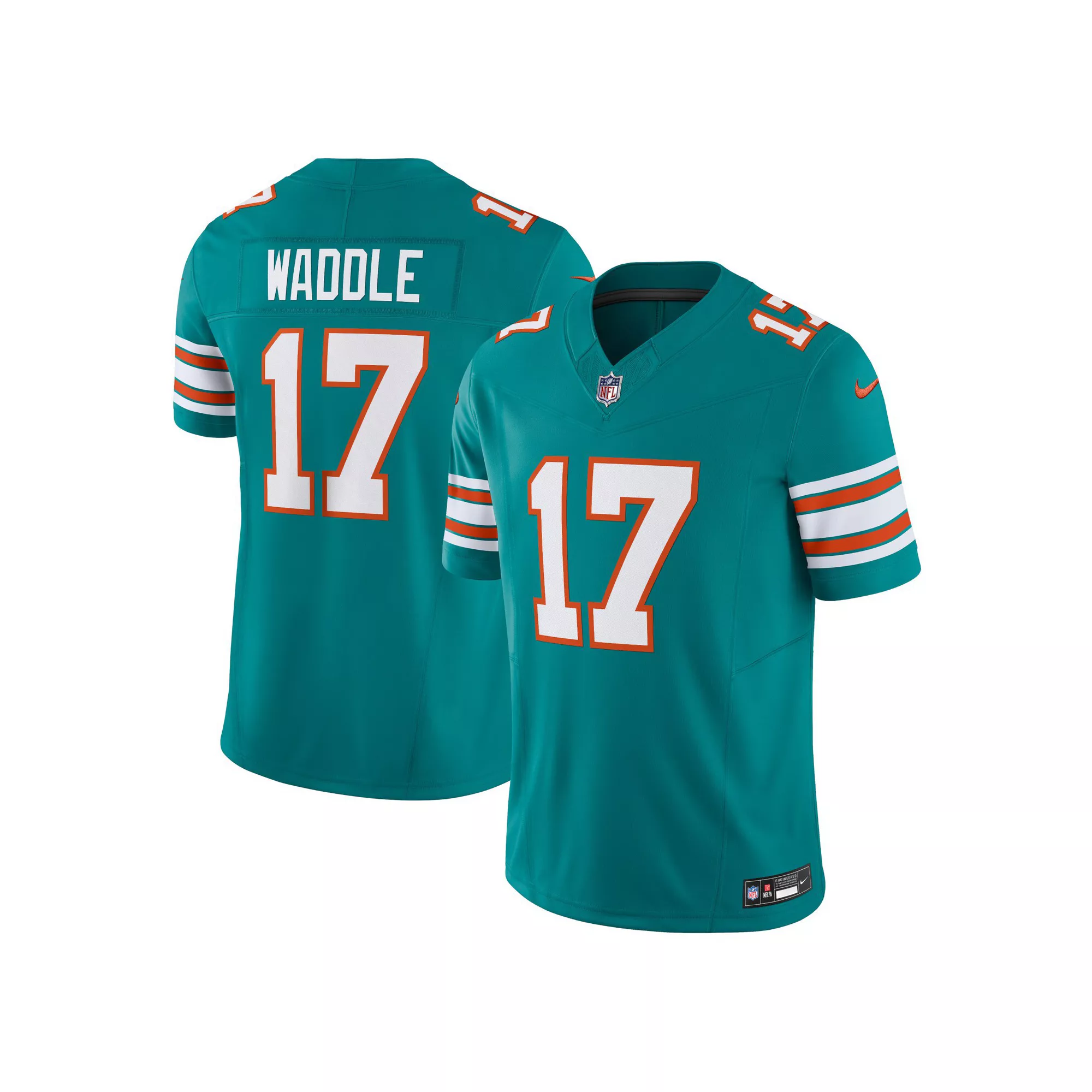 Men's Nike Jaylen Waddle Aqua Miami Dolphins Vapor F.U.S.E. Limited Alternate 1 Jersey