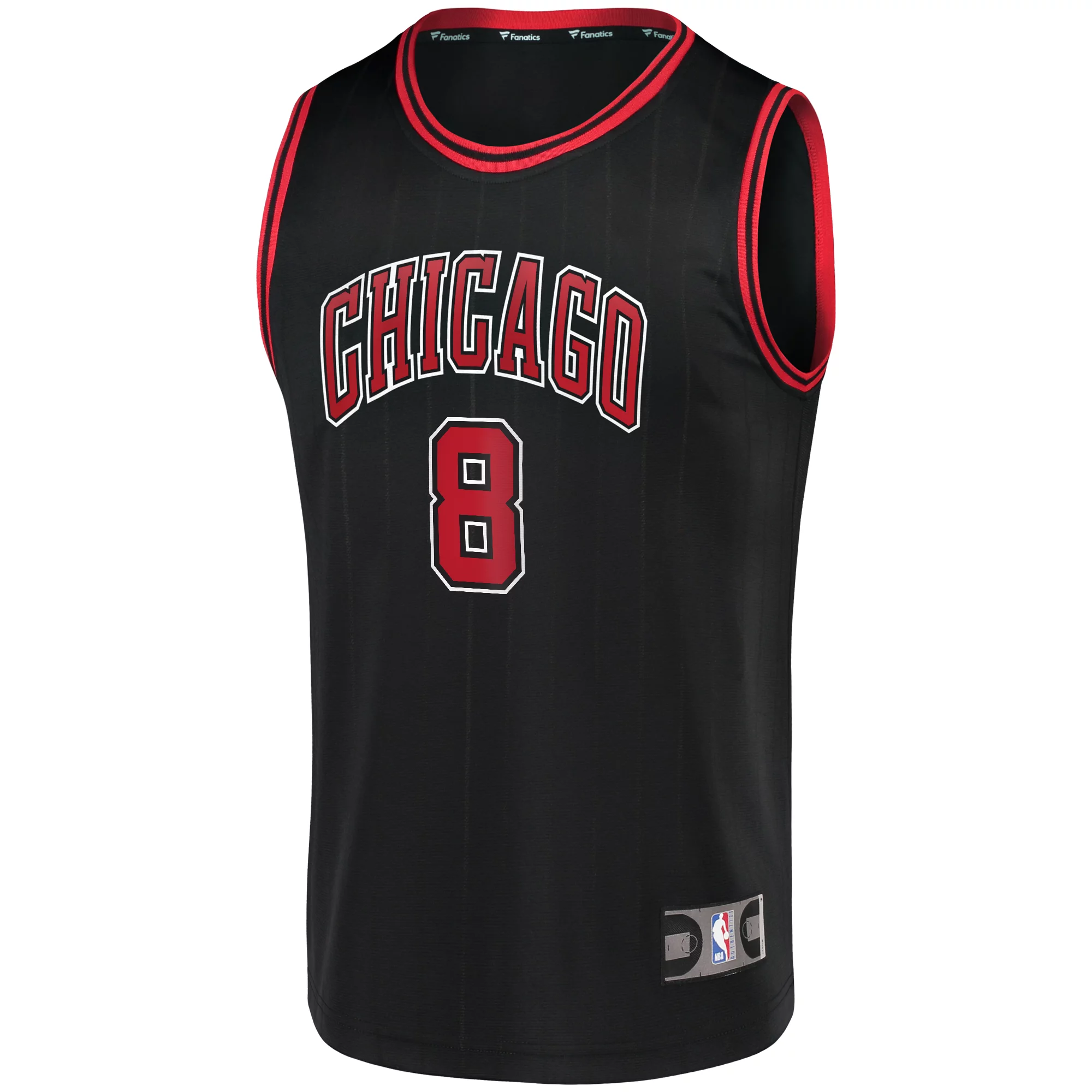 Men's Fanatics Zach LaVine Black Chicago Bulls Fast Break Team Replica Jersey - Statement Edition