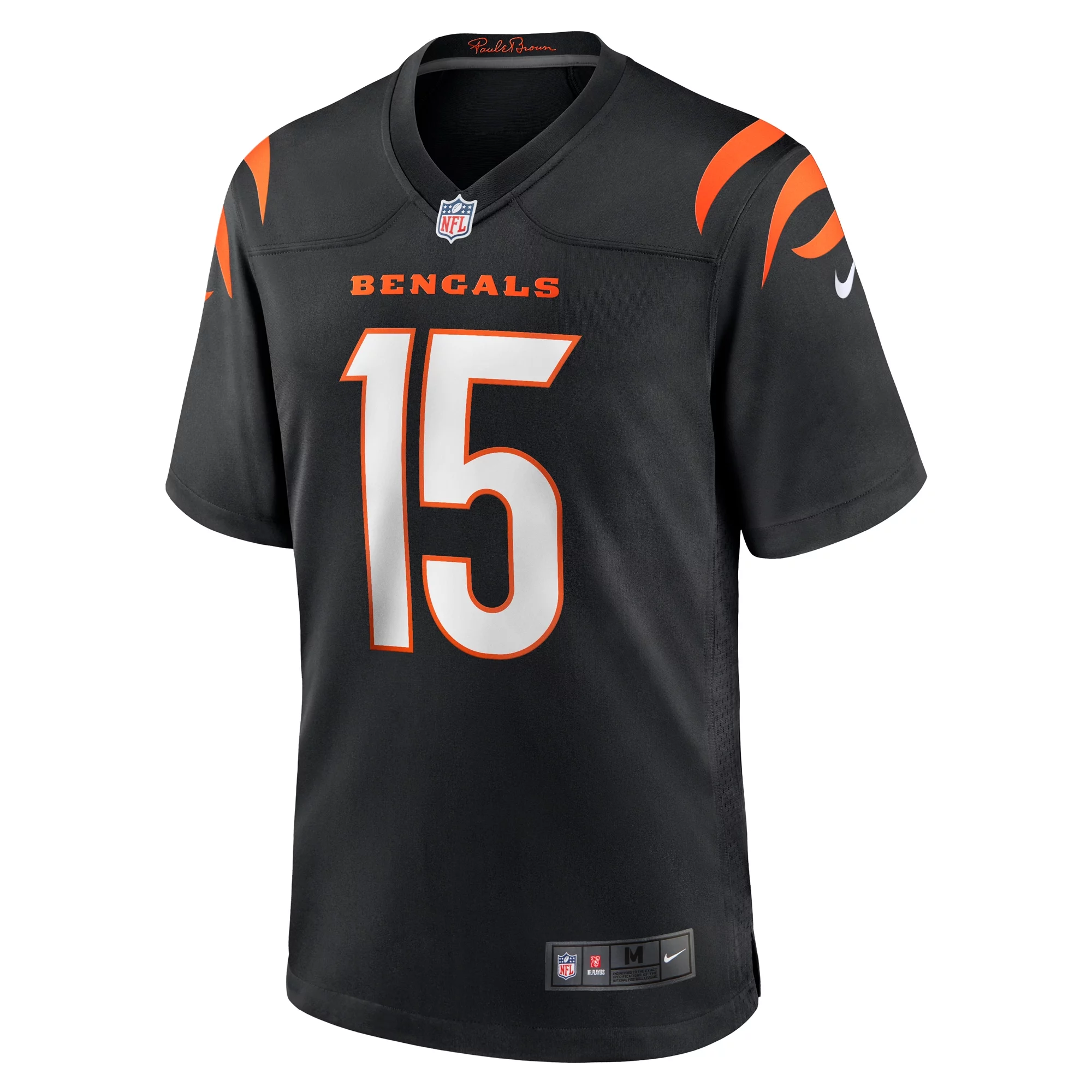 Men's Nike Charlie Jones Black Cincinnati Bengals Team Game Jersey