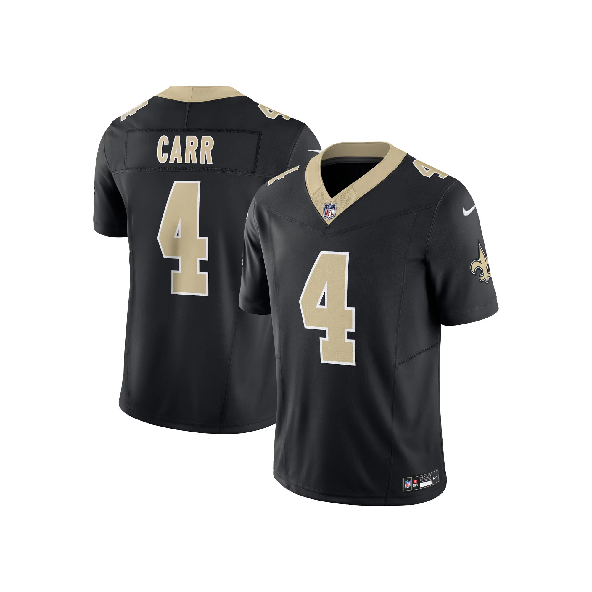 Men's Nike Derek Carr Black New Orleans Saints Vapor F.U.S.E. Limited Jersey