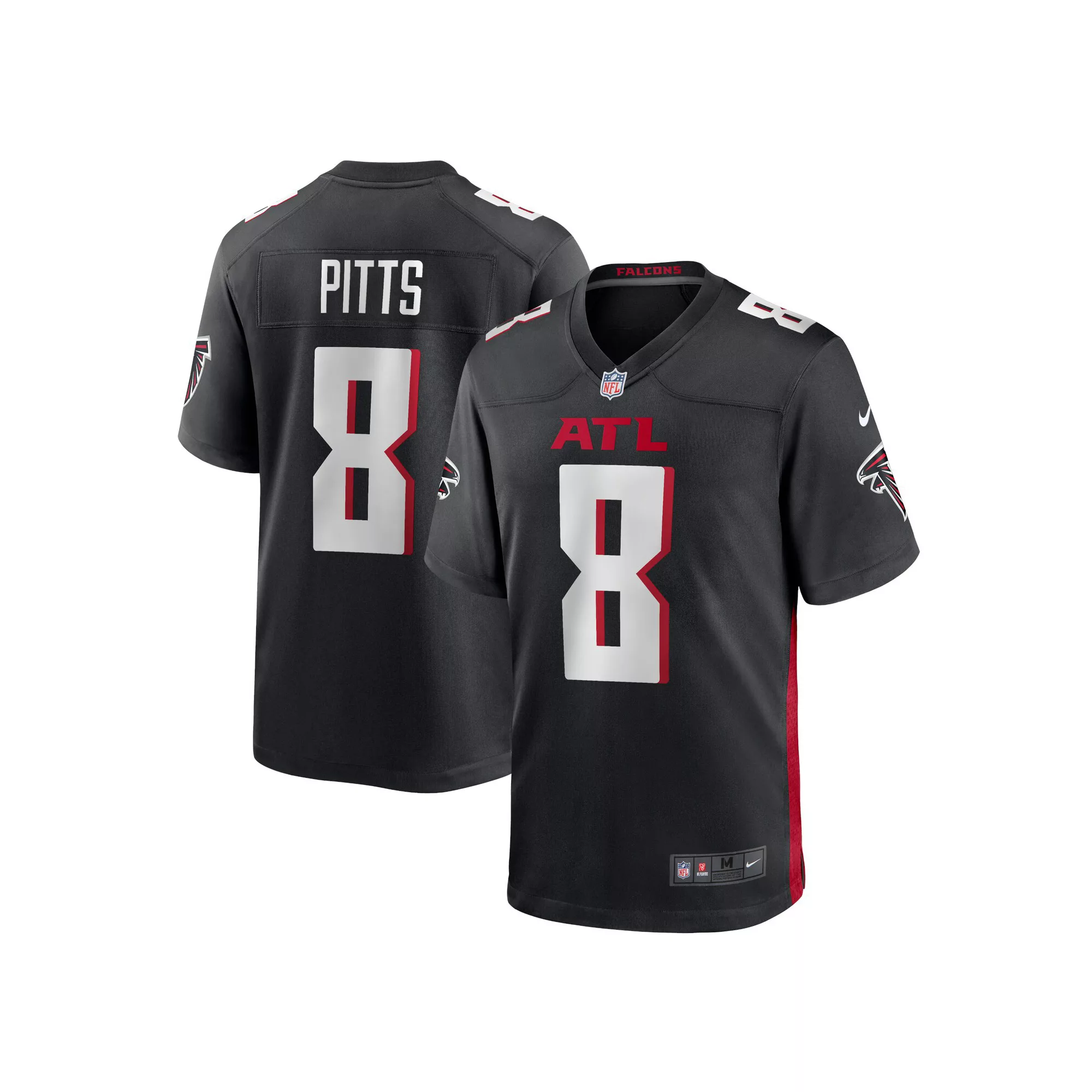 Youth Nike Kyle Pitts Black Atlanta Falcons 2021 NFL Draft First Round Pick Game Jersey