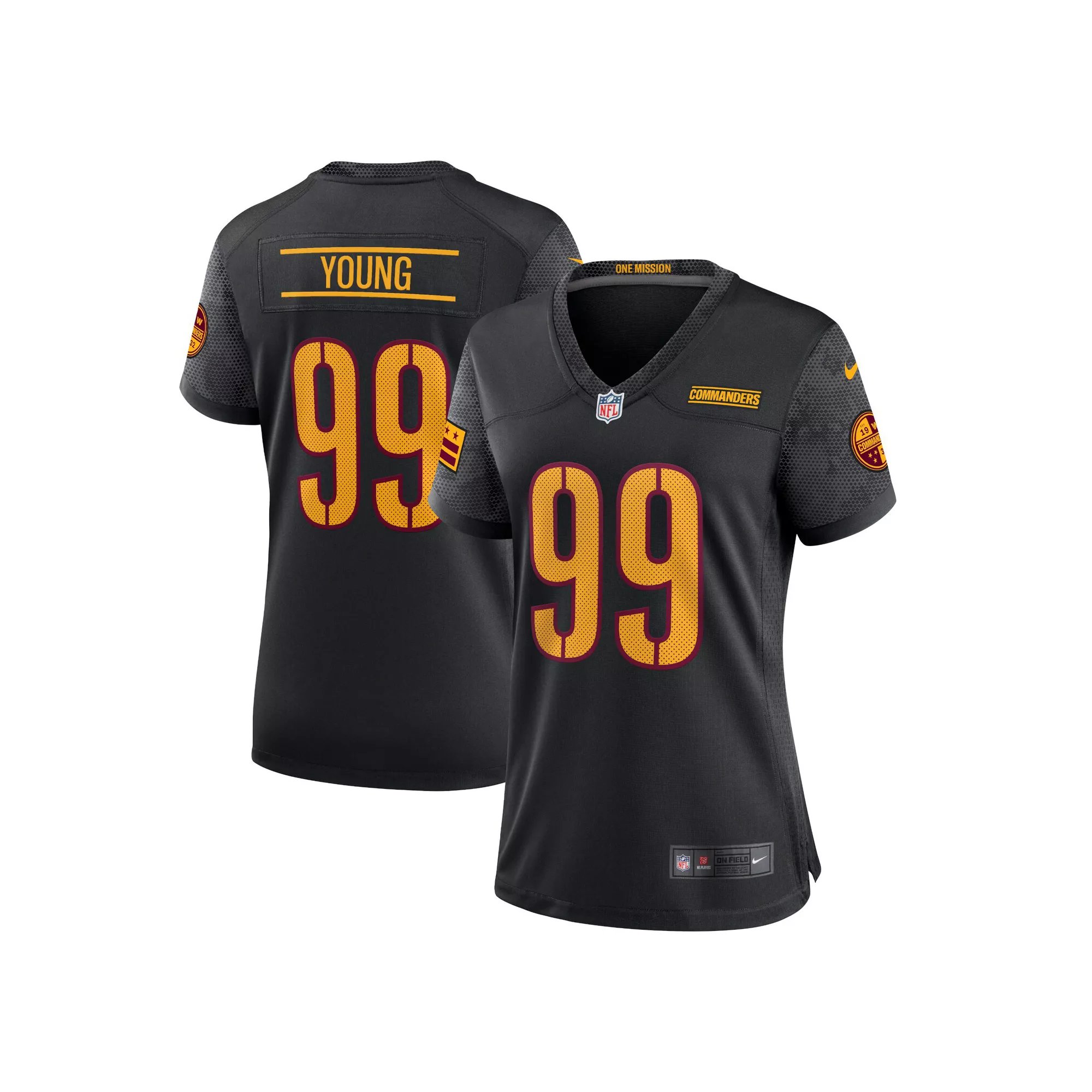 Women's Nike Chase Young Black Washington Commanders Alternate Game Player Jersey