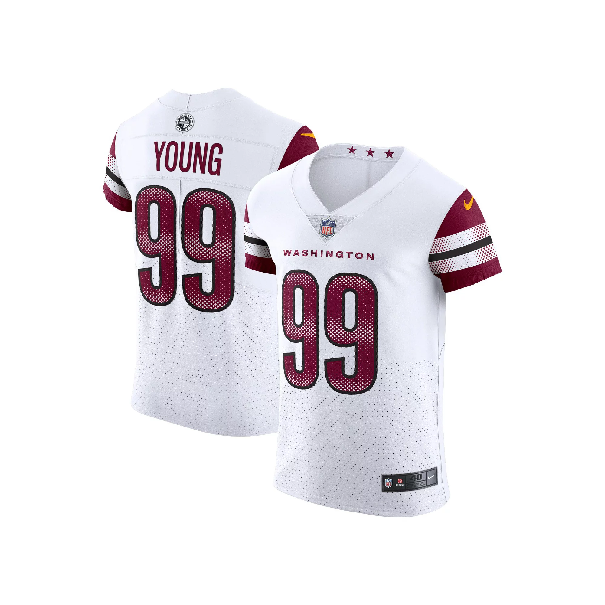 Men's Nike Chase Young White Washington Commanders Vapor Elite Jersey