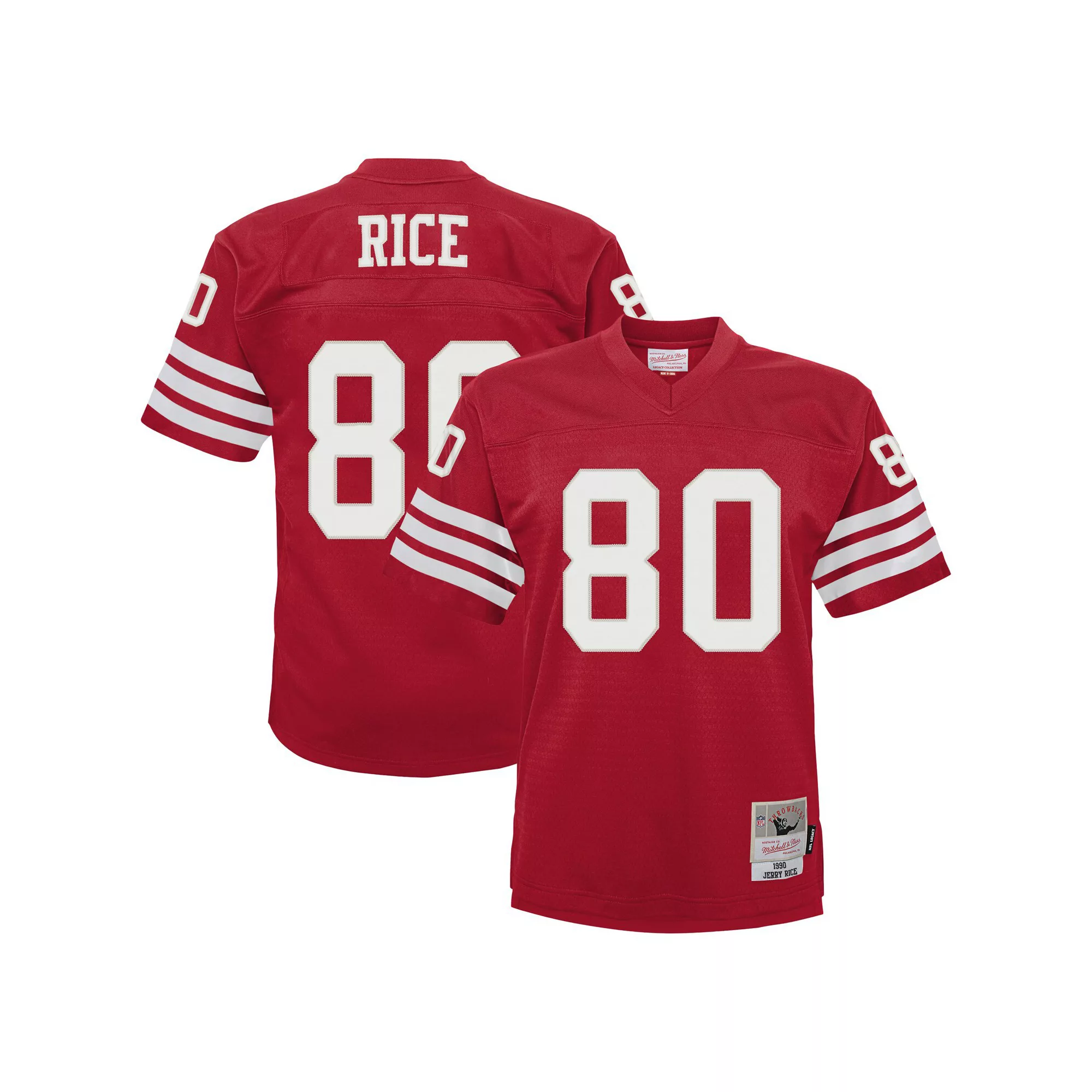 Toddler Mitchell & Ness Jerry Rice Scarlet San Francisco 49ers 1990 Retired Legacy Jersey