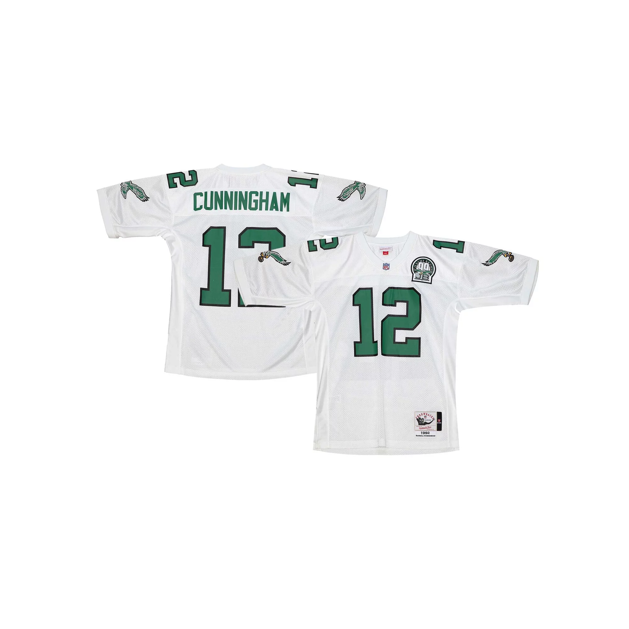 Men's Mitchell & Ness Randall Cunningham White Philadelphia Eagles 1992 Authentic Jersey