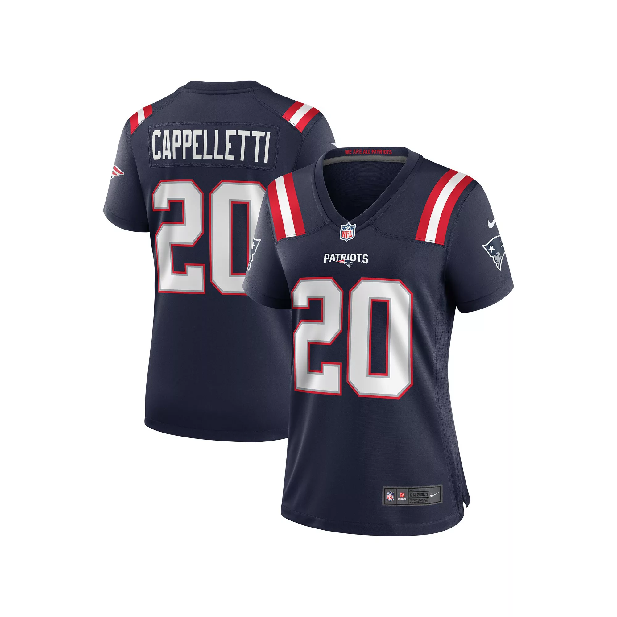 Women's Nike Gino Cappelletti Navy New England Patriots Game Retired Player Jersey