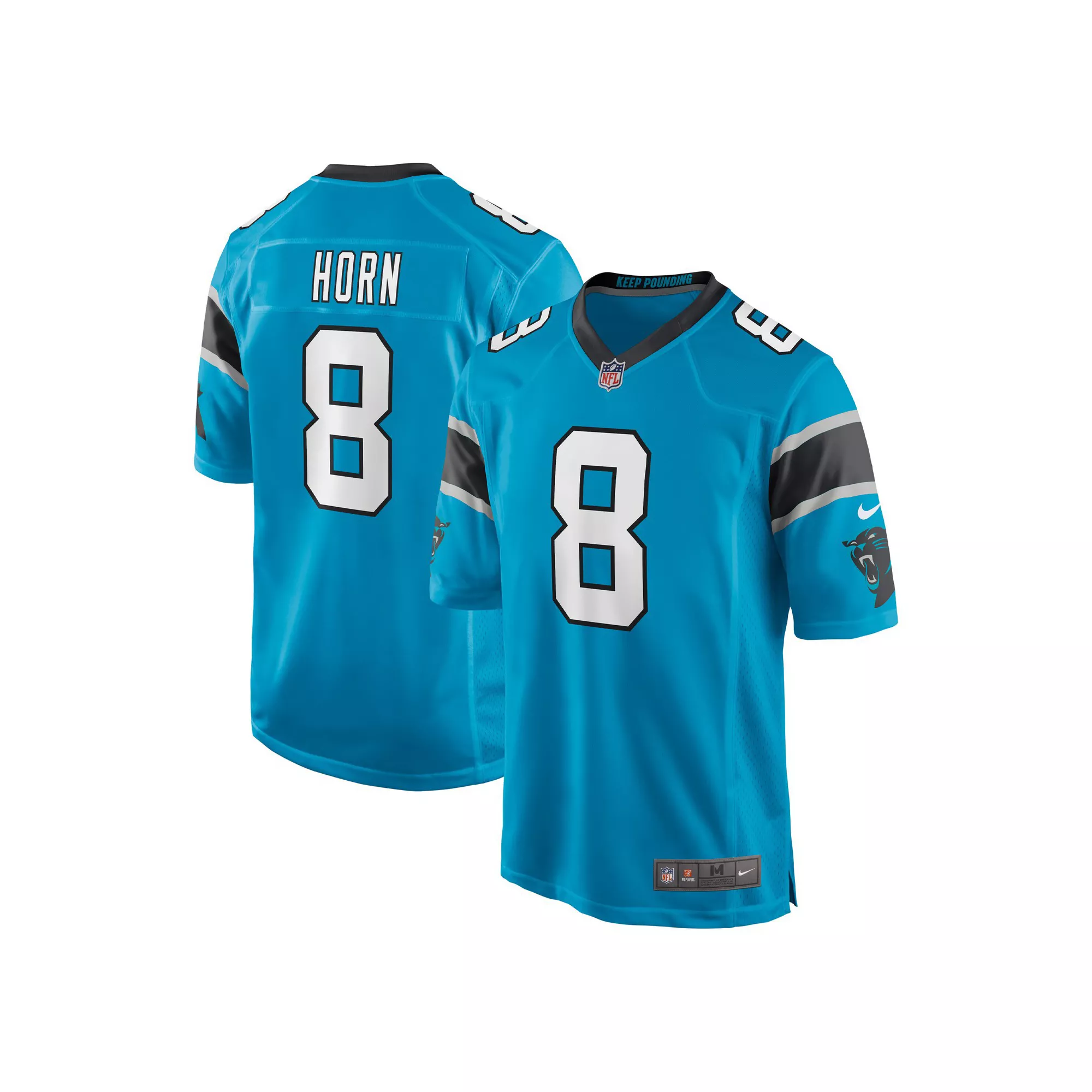 Men's Nike Jaycee Horn Blue Carolina Panthers Game Jersey