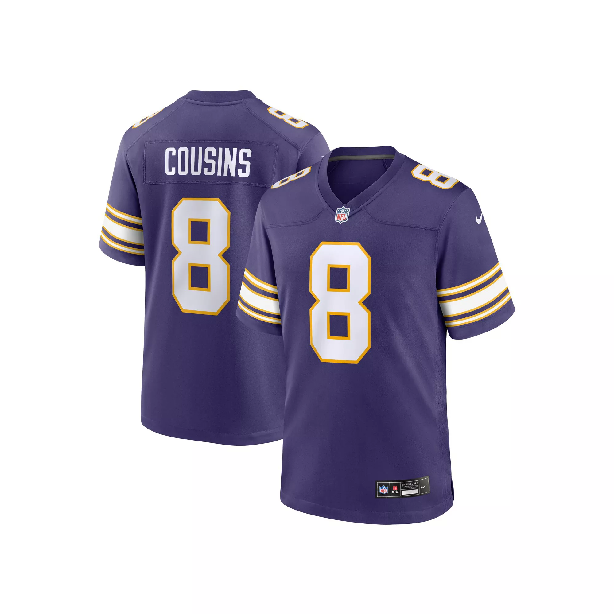 Men's Nike Kirk Cousins Purple Minnesota Vikings Classic Player Game Jersey