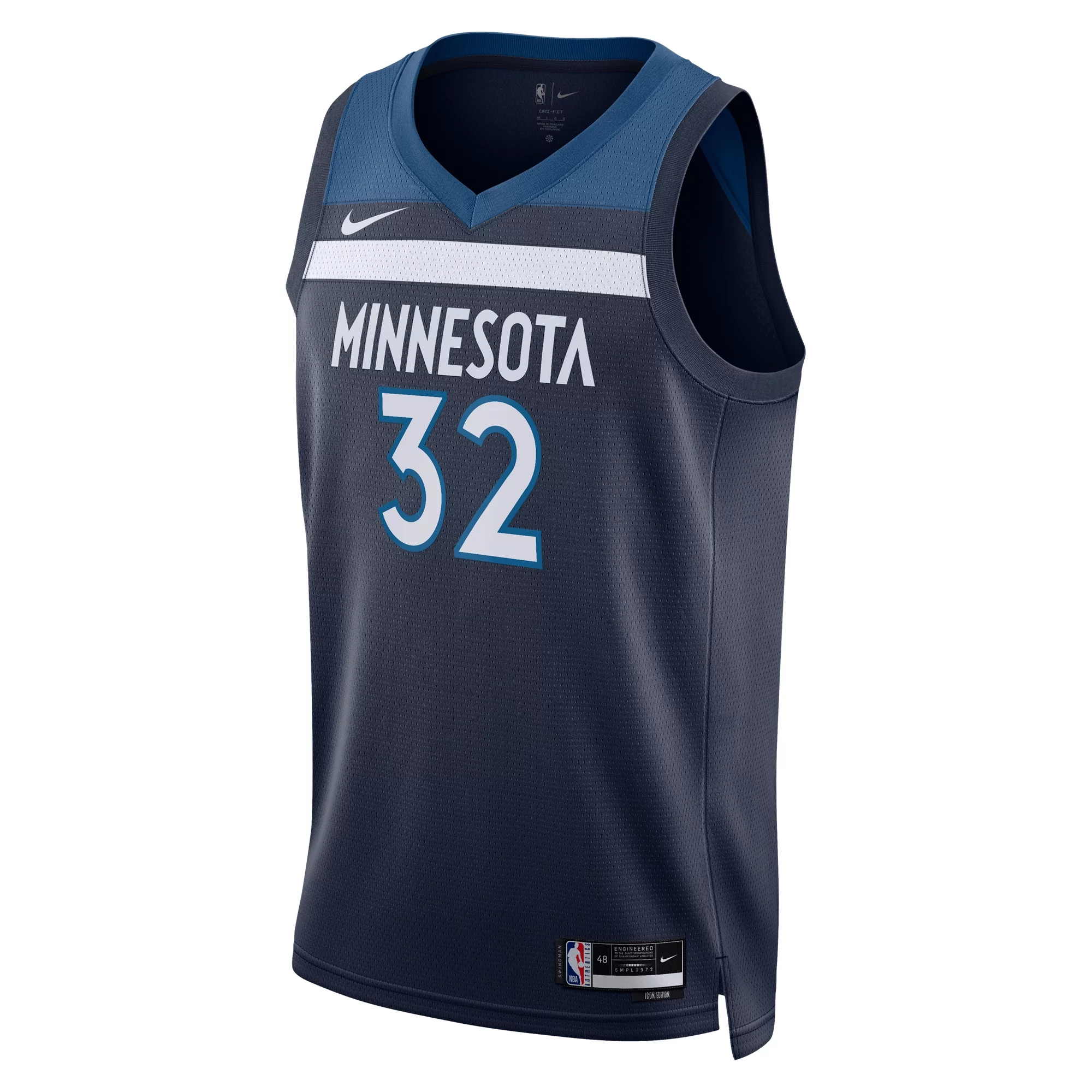 Unisex Nike Karl-Anthony Towns Navy Minnesota Timberwolves Swingman Jersey - Icon Edition