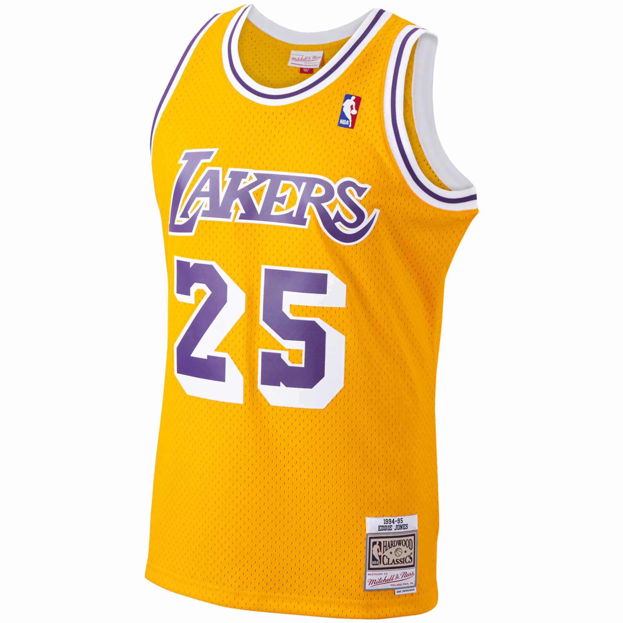 Ed Jones Los Angeles Lakers Mitchell & Ness 1994/95 Hardwood Classics Swingman Jersey - Gold