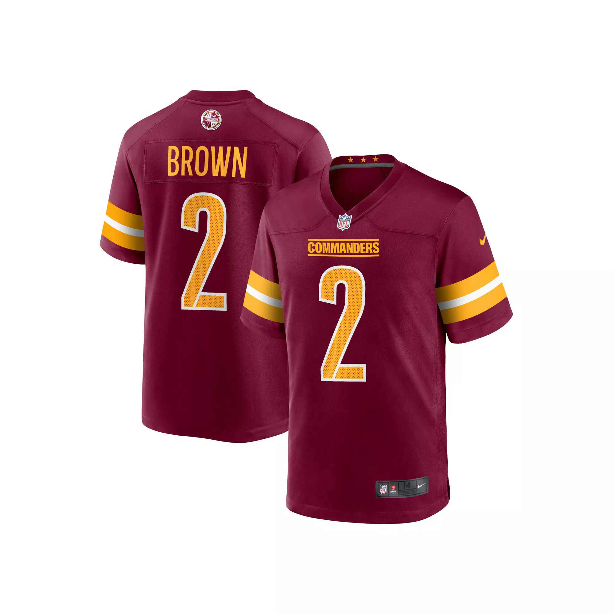 Men's Nike Dyami Brown Burgundy Washington Commanders Game Jersey