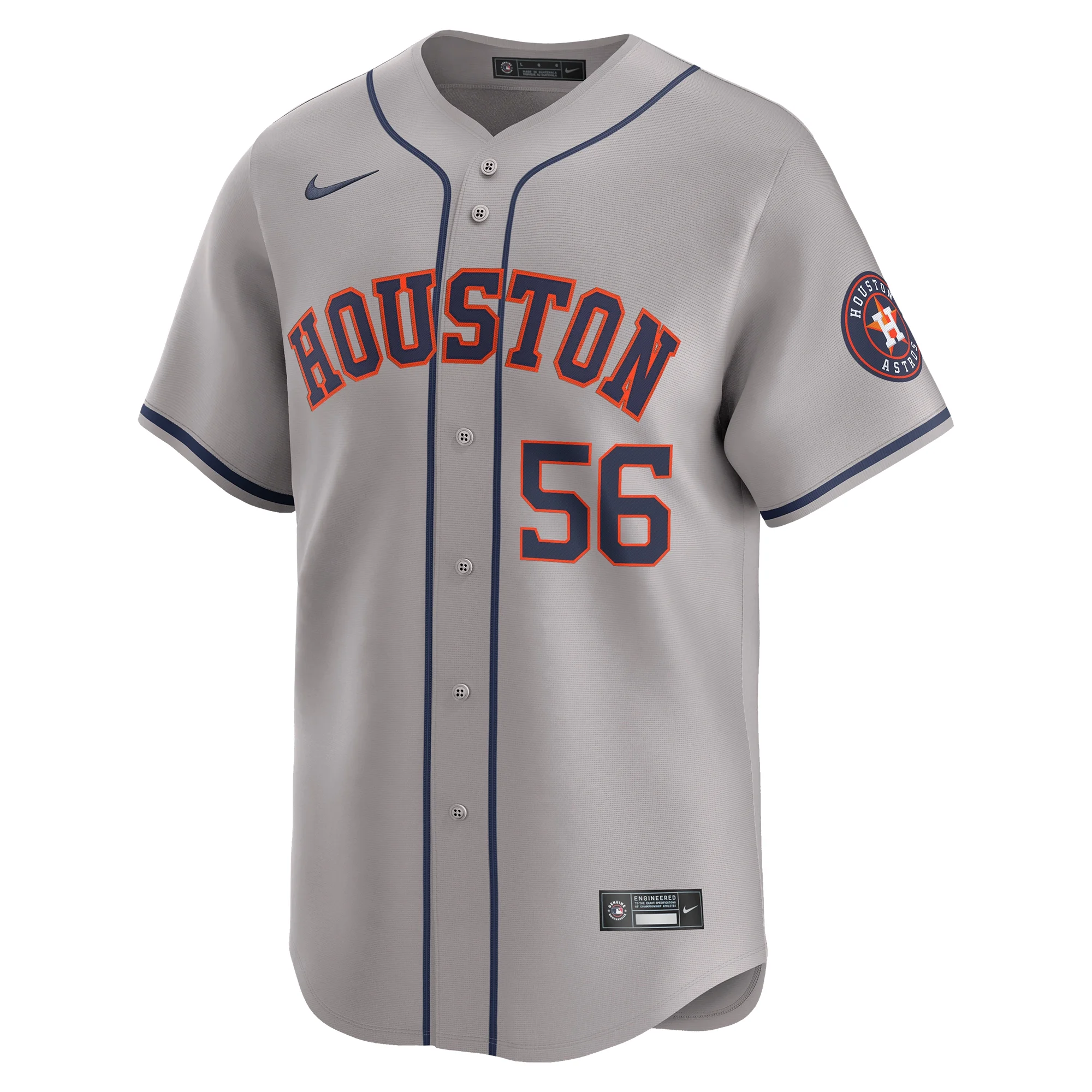 Men's Nike Ronel Blanco Gray Houston Astros Away Limited Player Jersey