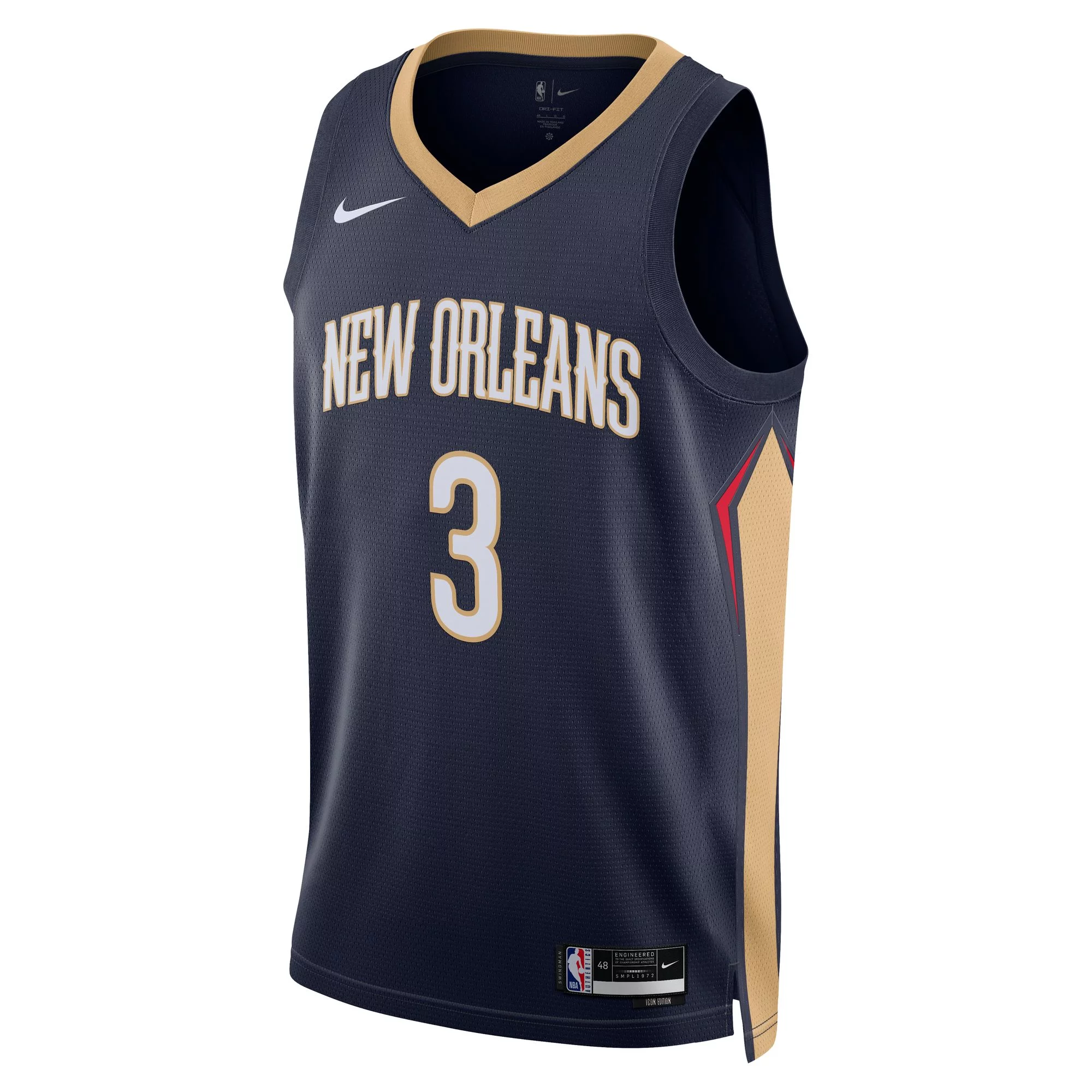 Unisex Nike C.J. McCollum Navy New Orleans Pelicans Swingman Jersey - Icon Edition