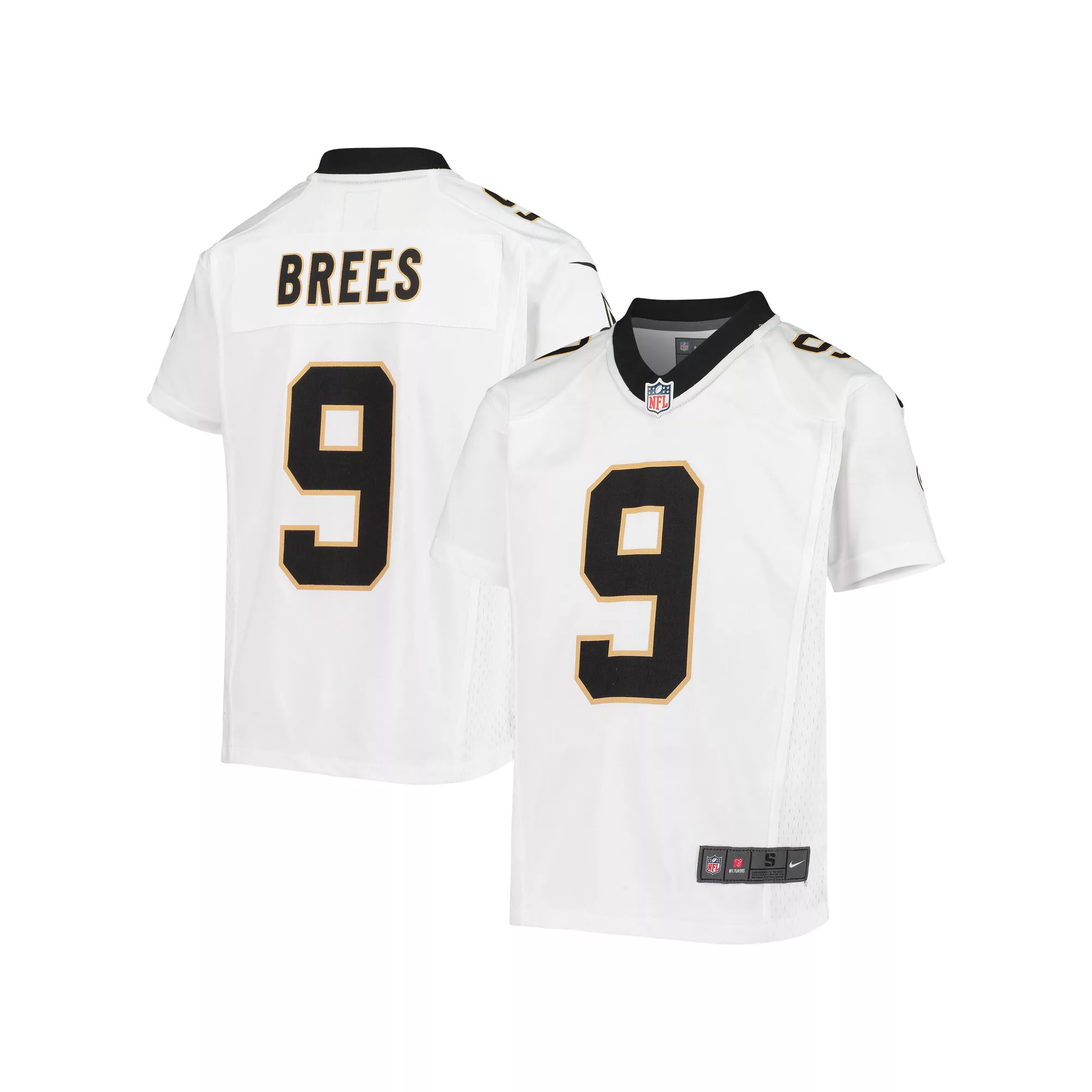 Youth New Orleans Saints Drew Brees Nike White Game Jersey