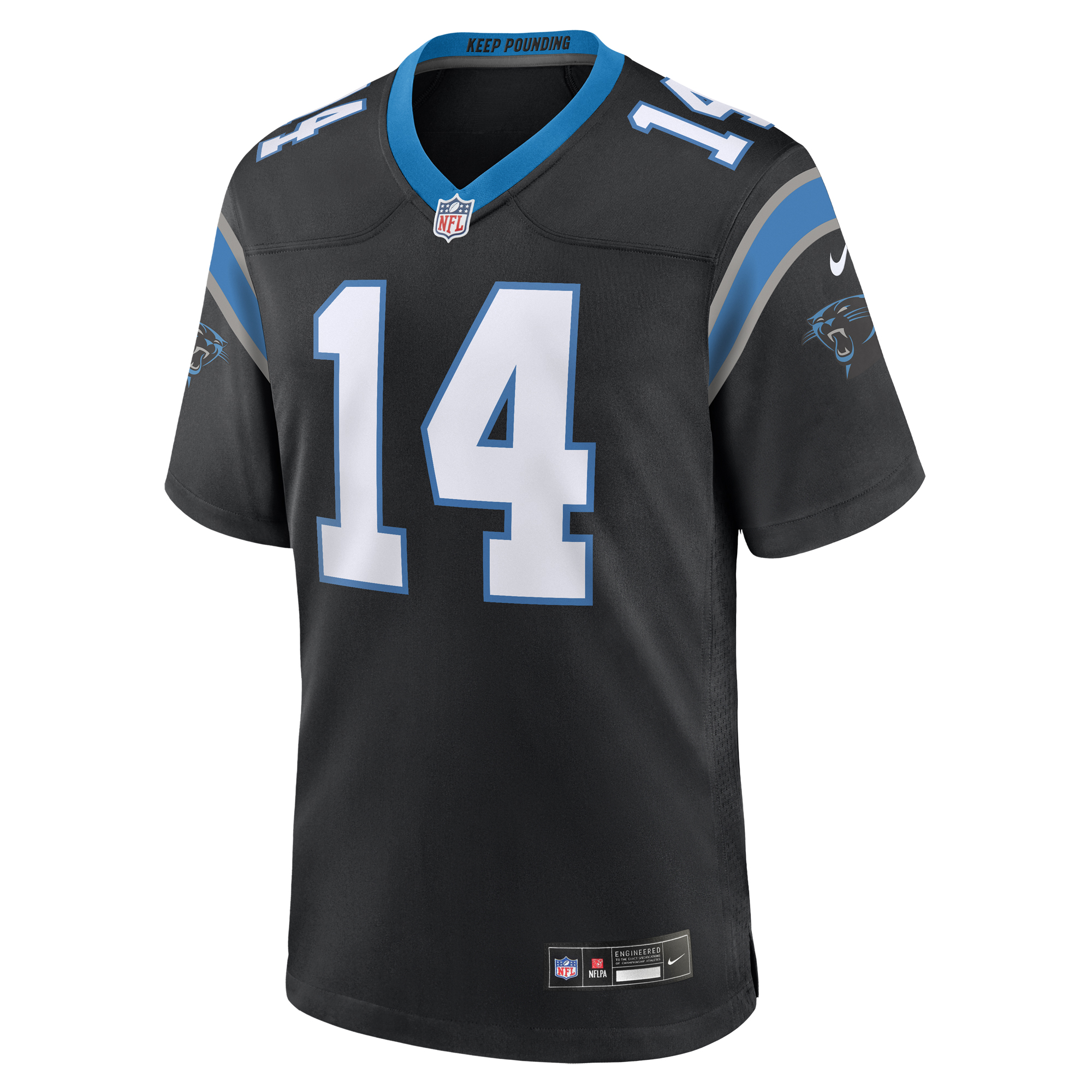 Men's Nike Andy Dalton Black Carolina Panthers Team Game Jersey