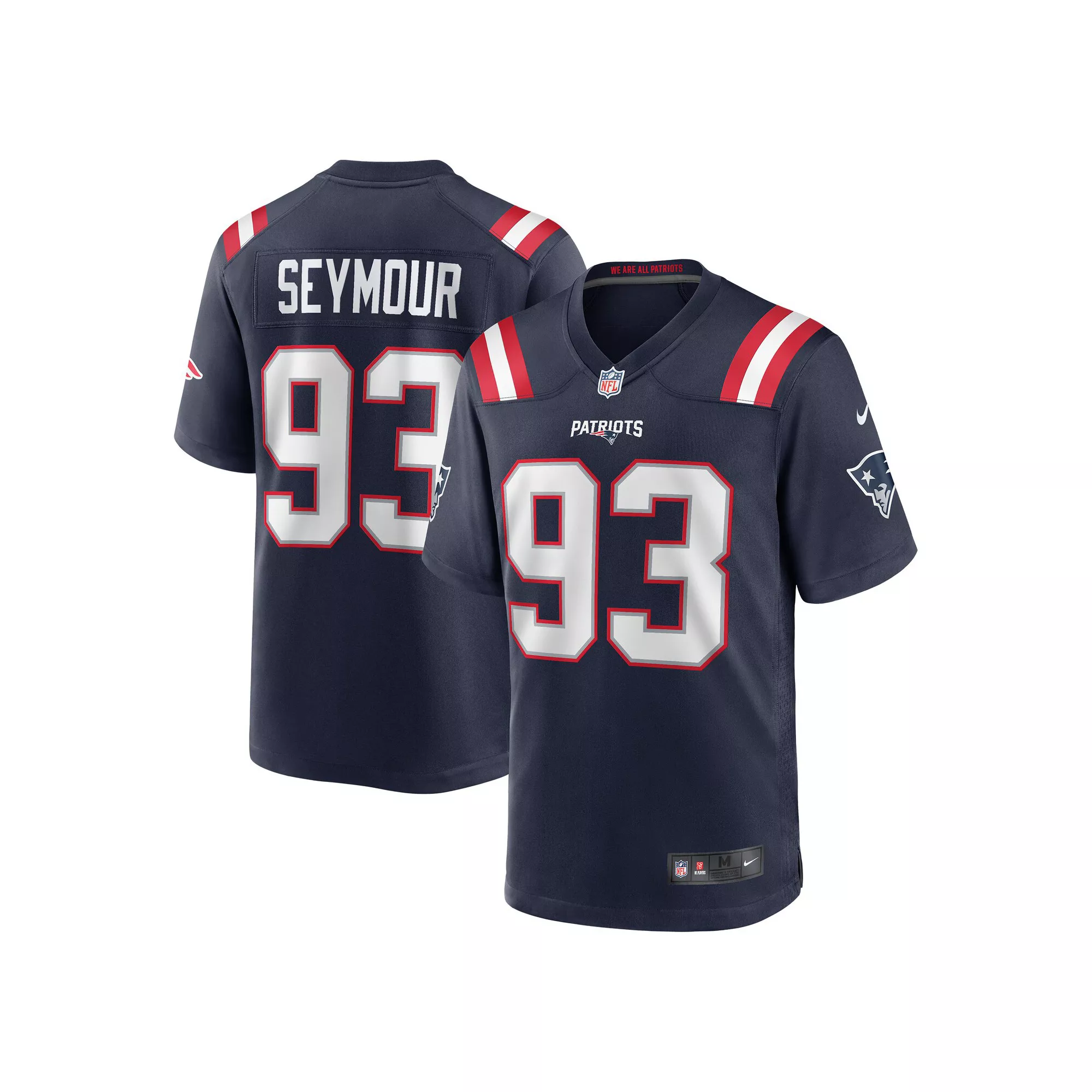 Men's Nike Richard Seymour Navy New England Patriots Retired Player Game Jersey