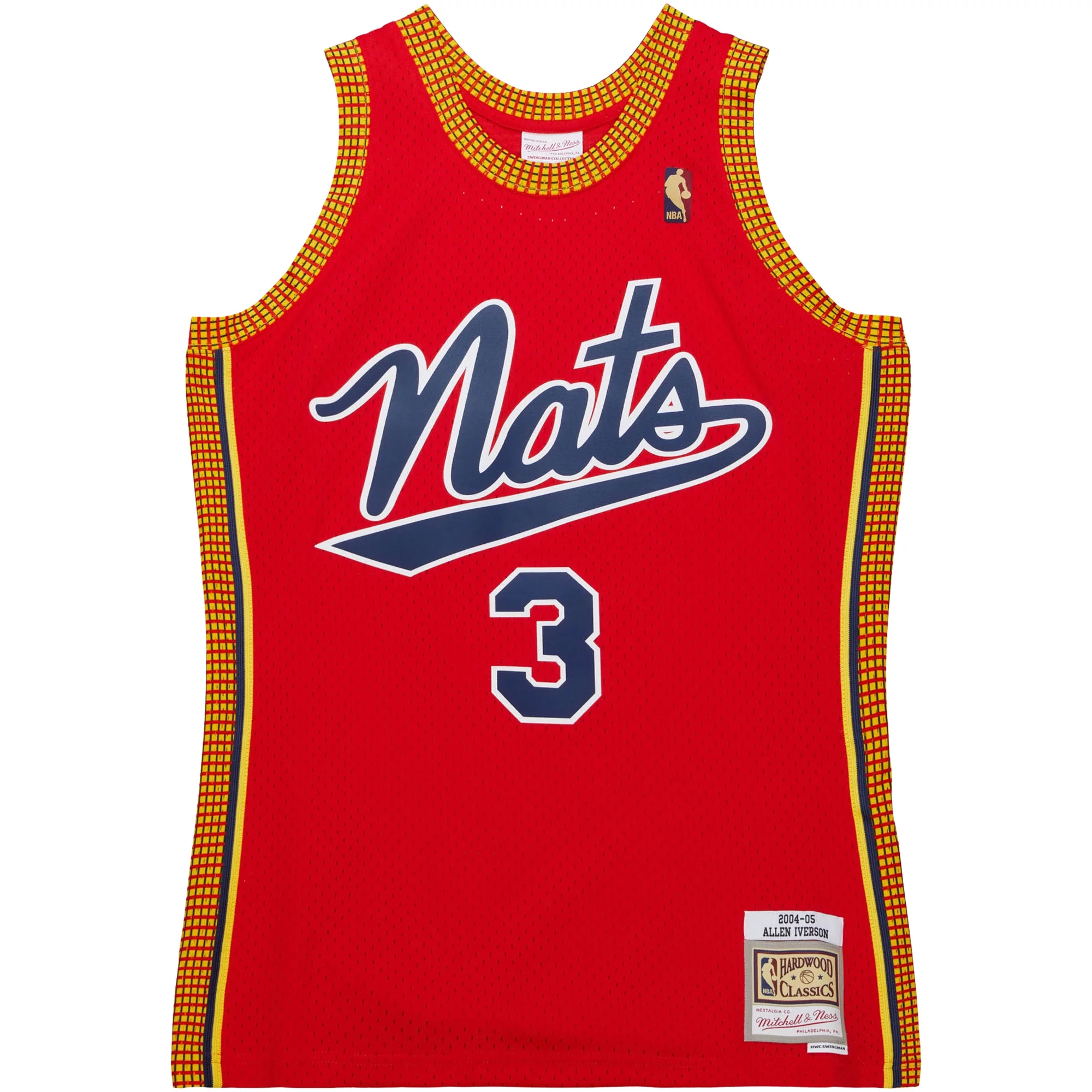 Men's Mitchell & Ness Allen Iverson Red Philadelphia 76ers Hardwood Classics Swingman Jersey