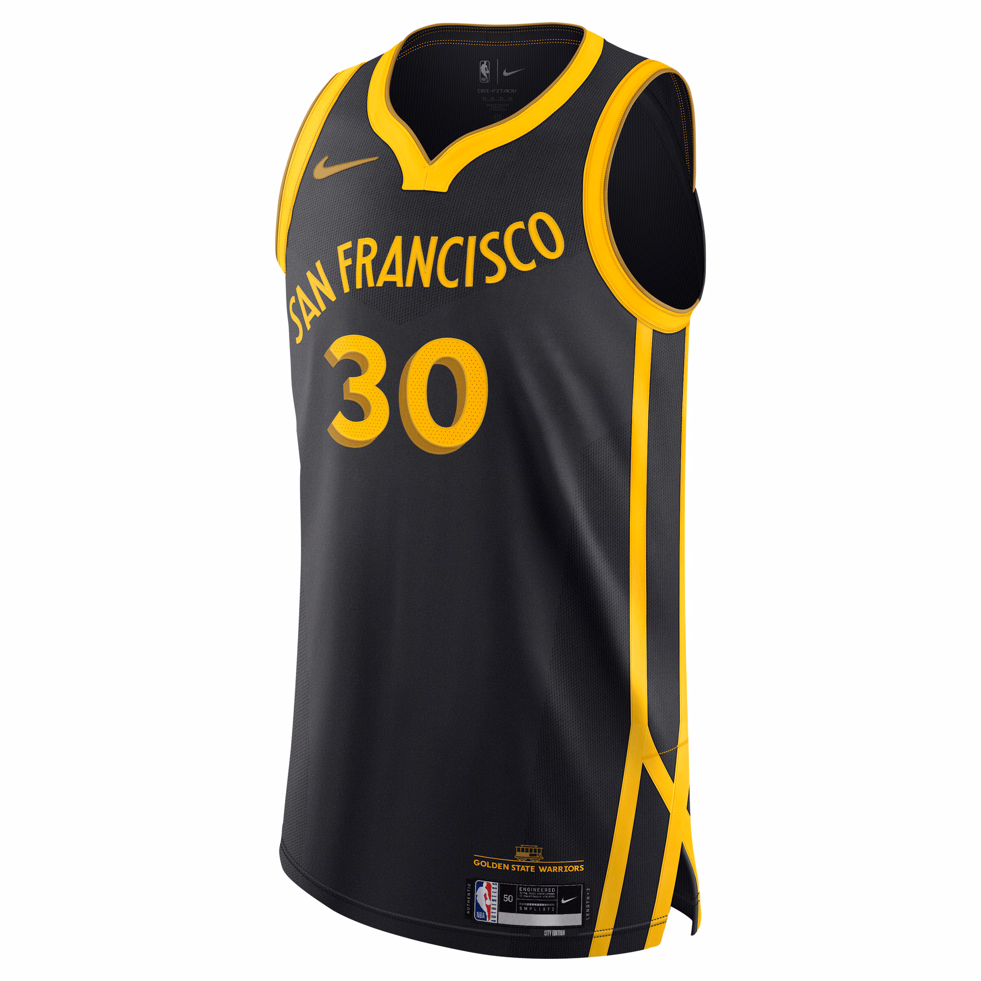 Nike Stephen Curry Golden State Warriors  Authentic Jersey - City Edition - Black