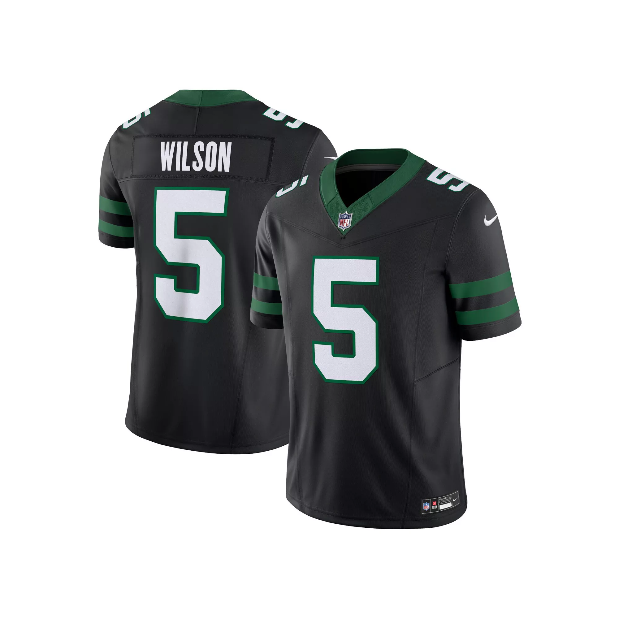 Men's Nike Garrett Wilson Legacy Black New York Jets Alternate Vapor F.U.S.E. Limited Jersey