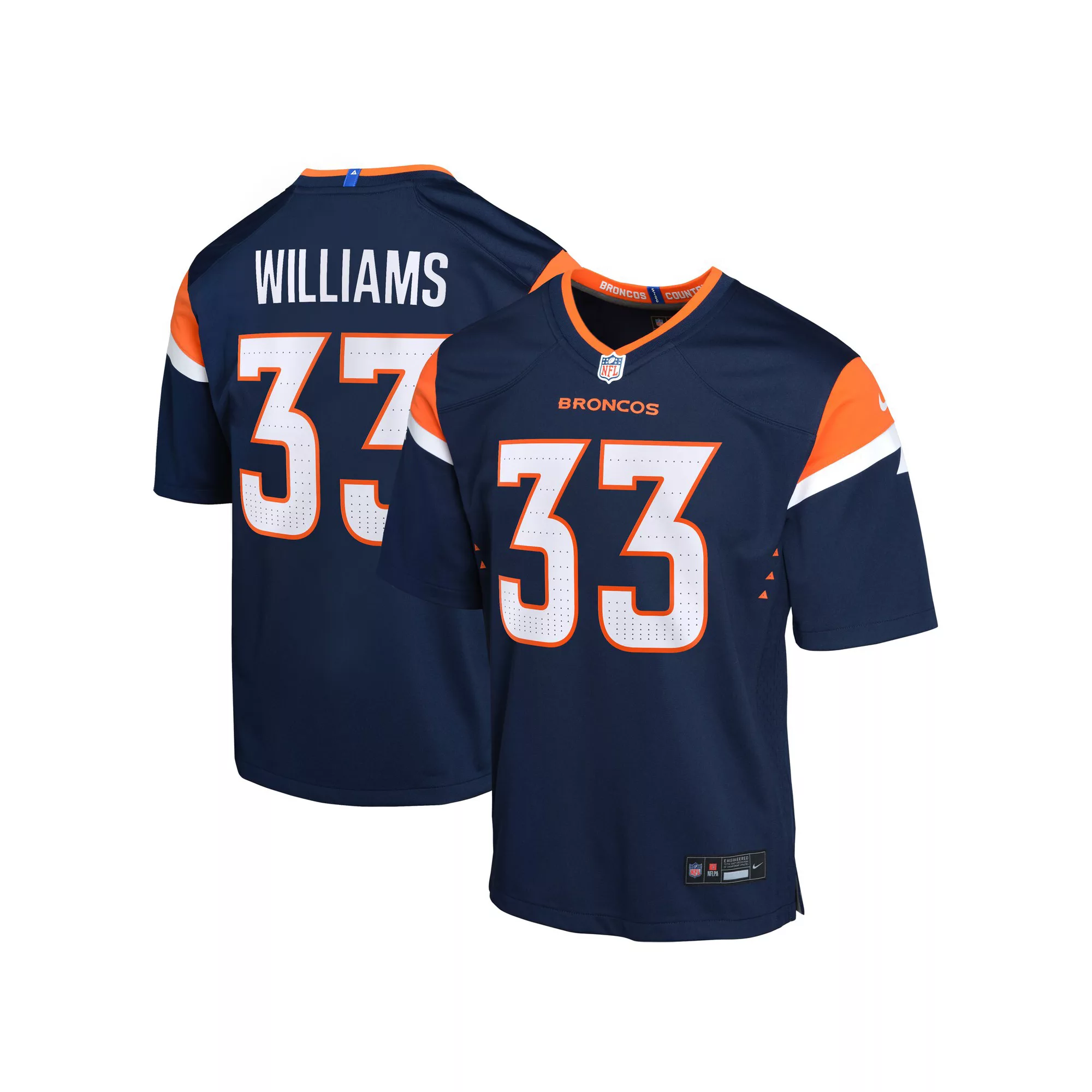 Youth Nike Javonte Williams Navy Denver Broncos Alternate Game Jersey