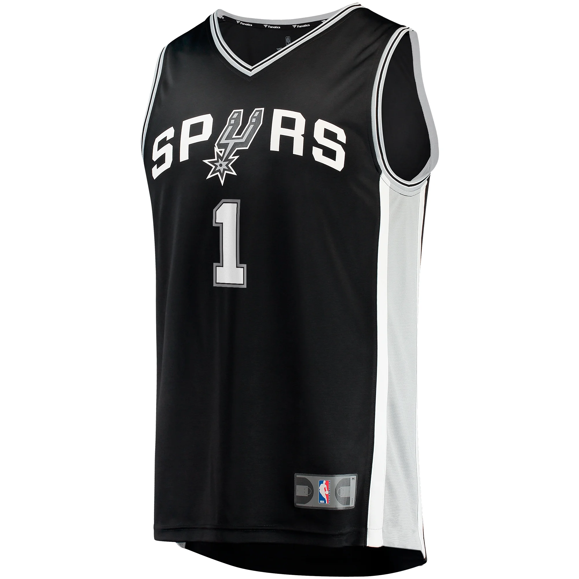 Men's Fanatics Victor Wembanyama Black San Antonio Spurs Fast Break Replica Jersey - Icon Edition