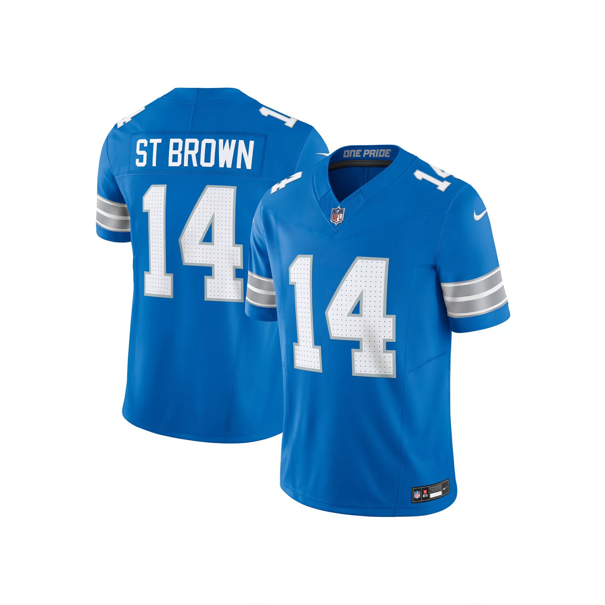 Men's Nike Amon-Ra St. Brown Blue Detroit Lions Vapor F.U.S.E. Limited Jersey