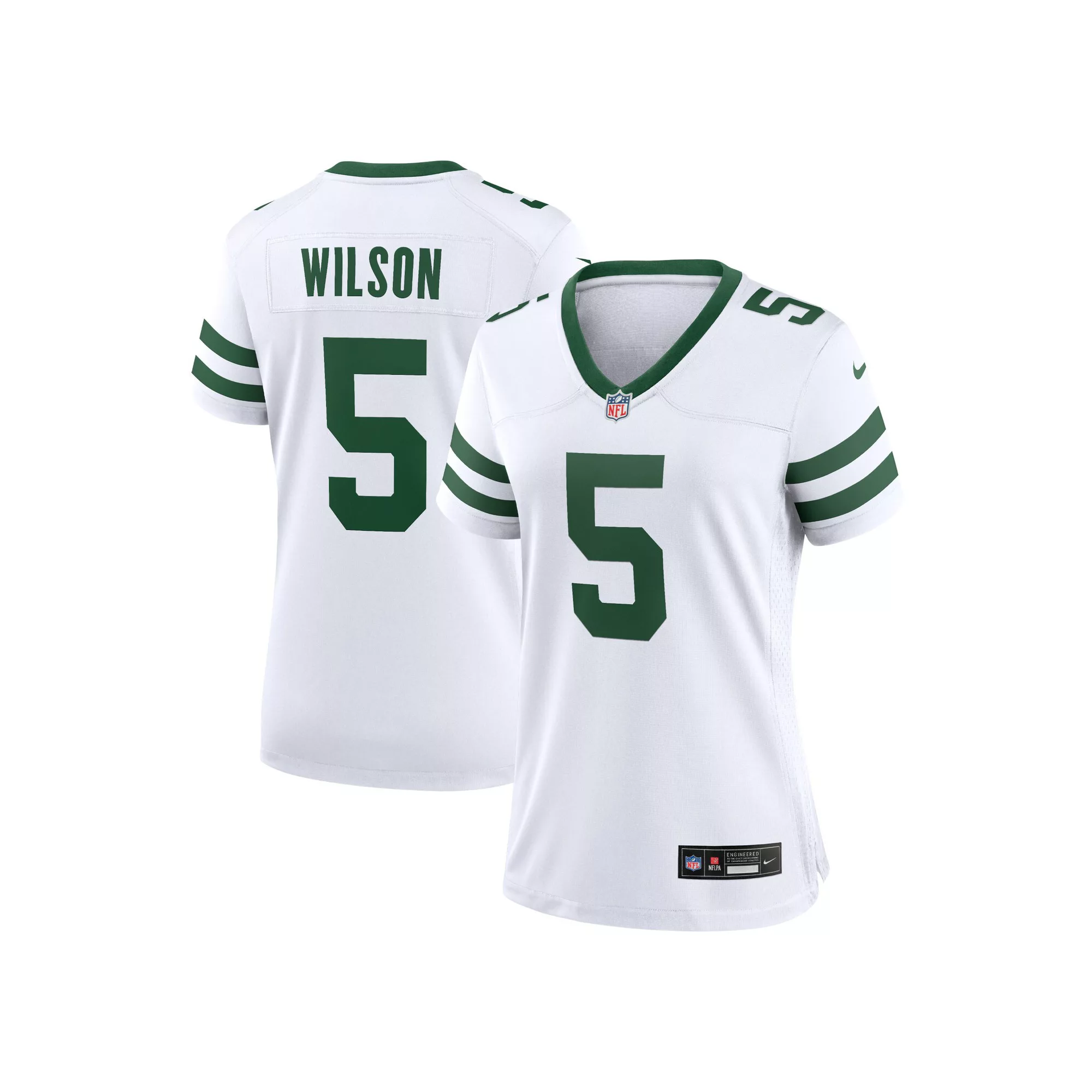 Women's Nike Garrett Wilson Legacy White New York Jets Game Jersey