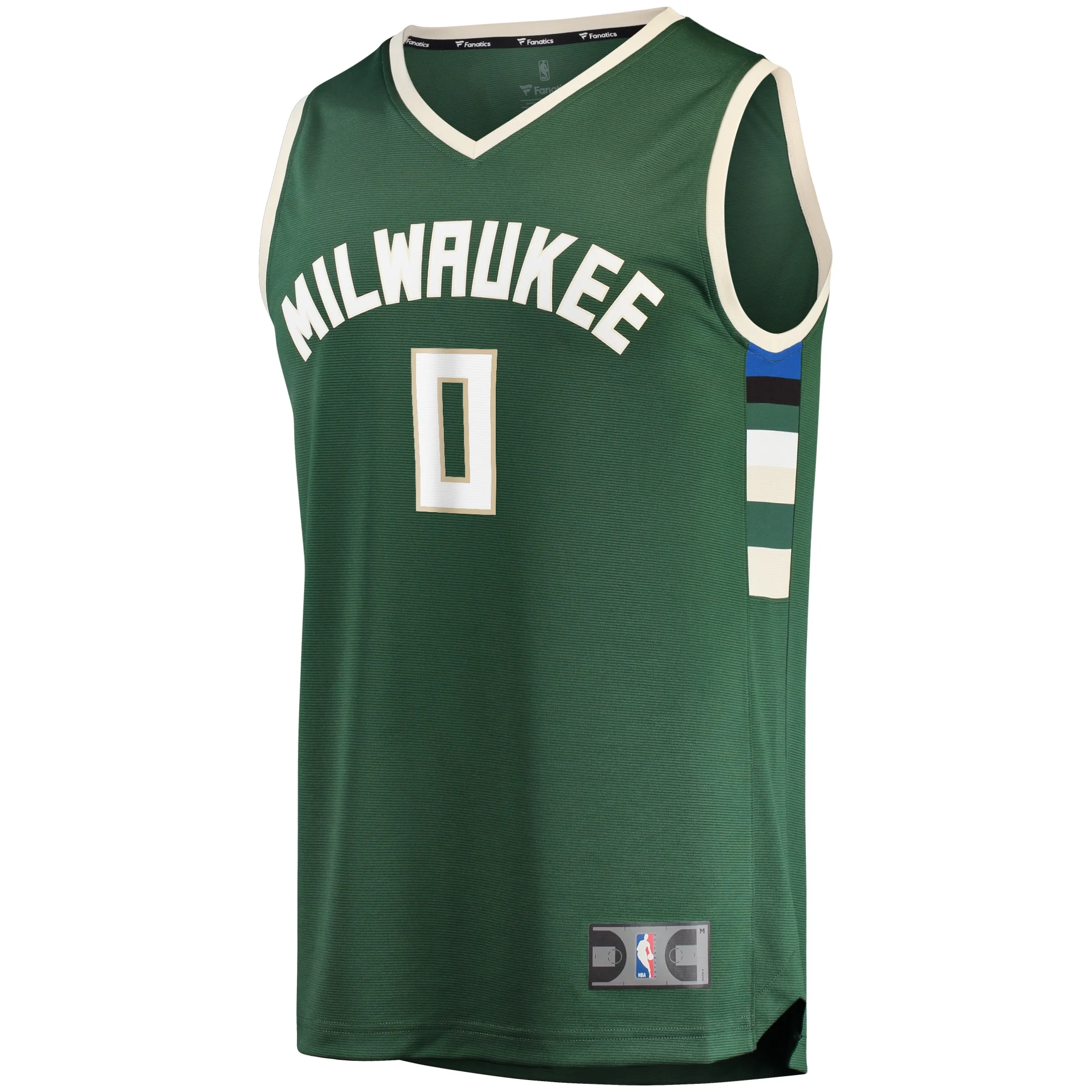 Men's Fanatics Damian Lillard Hunter Green Milwaukee Bucks Fast Break Player Jersey - Icon Edition