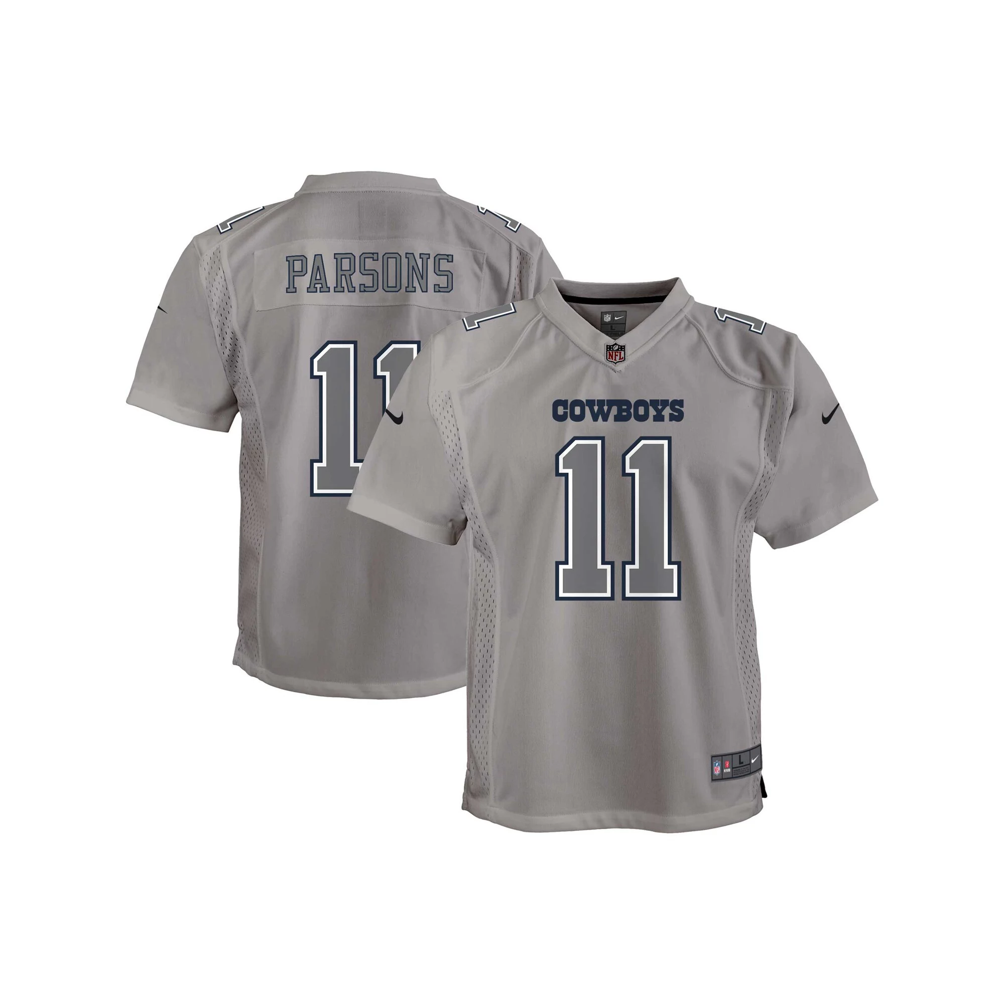 Youth Nike Micah Parsons Gray Dallas Cowboys Atmosphere Game Jersey