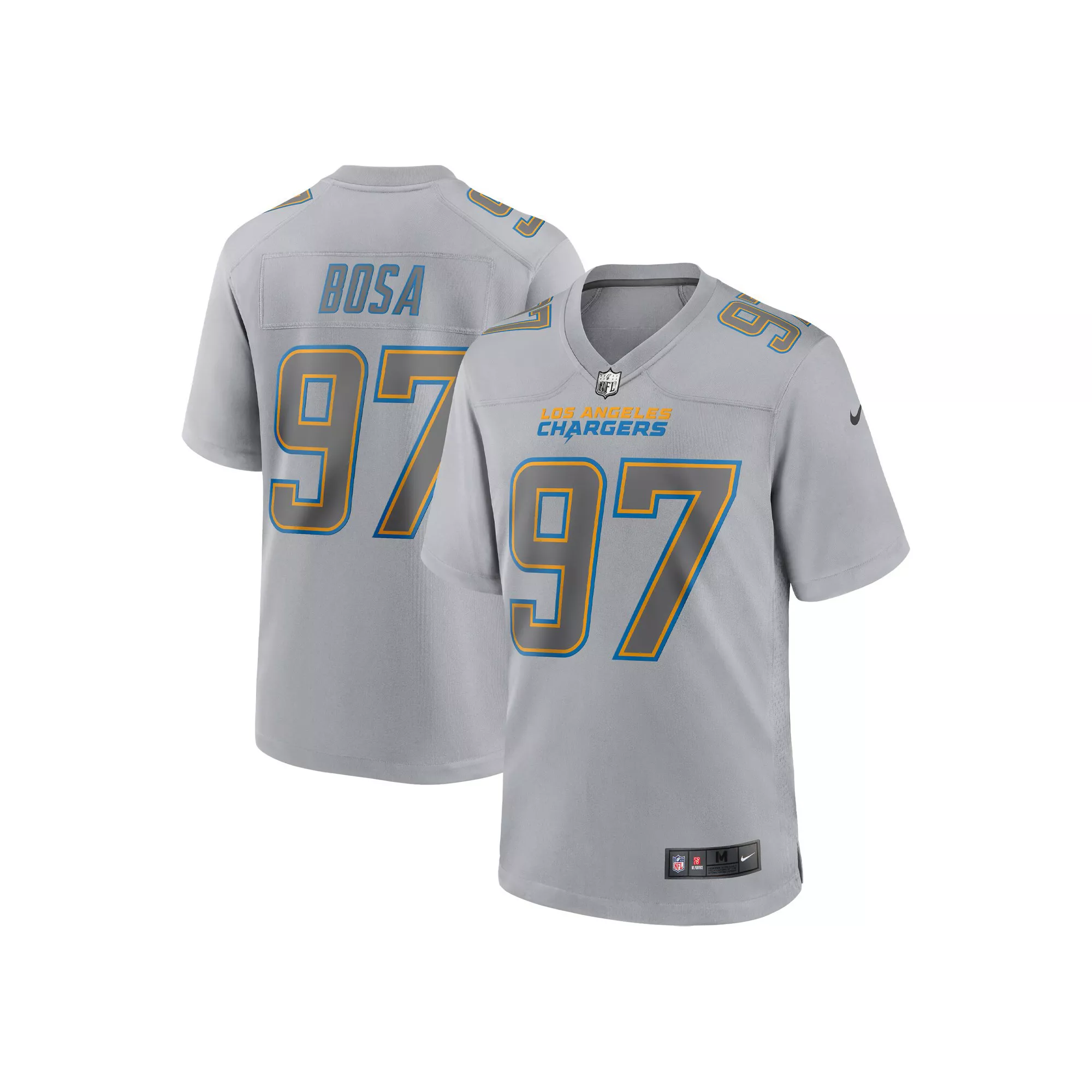 Men's Nike Joey Bosa Gray Los Angeles Chargers Atmosphere Fashion Game Jersey