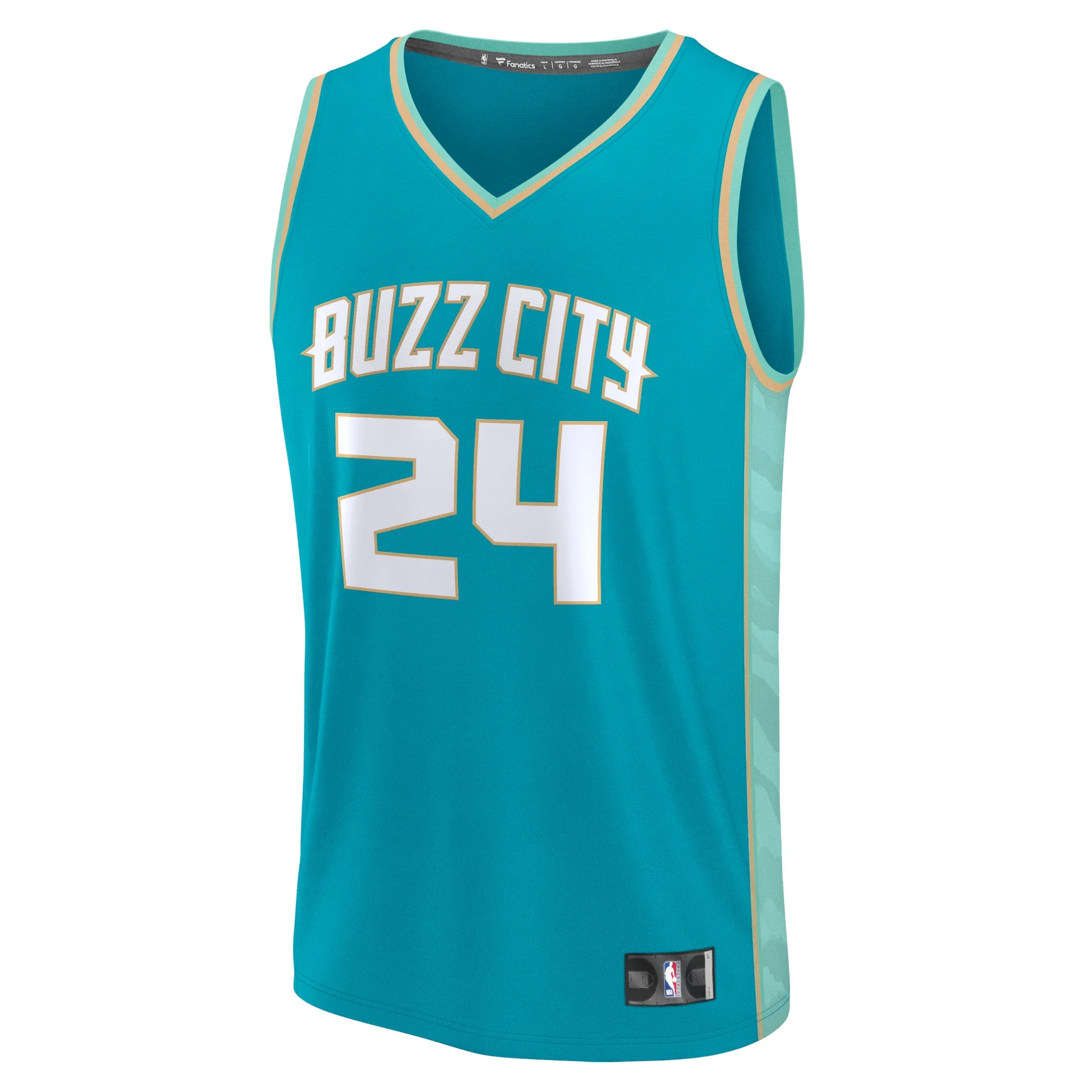 Men's Fanatics Brandon Miller Teal Charlotte Hornets Fast Break Jersey - City Edition