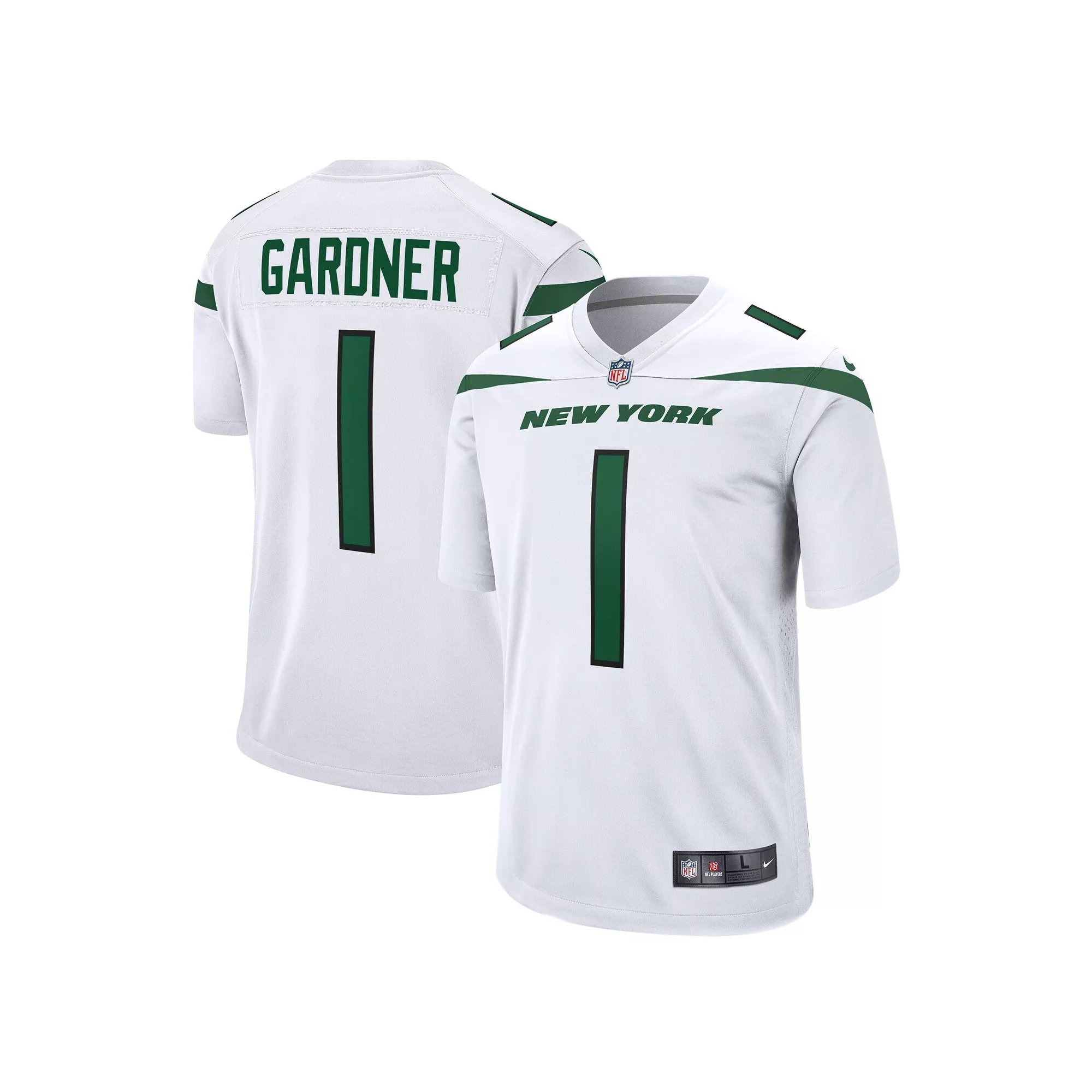 Men's Nike Ahmad Sauce Gardner White New York Jets Player Game Jersey