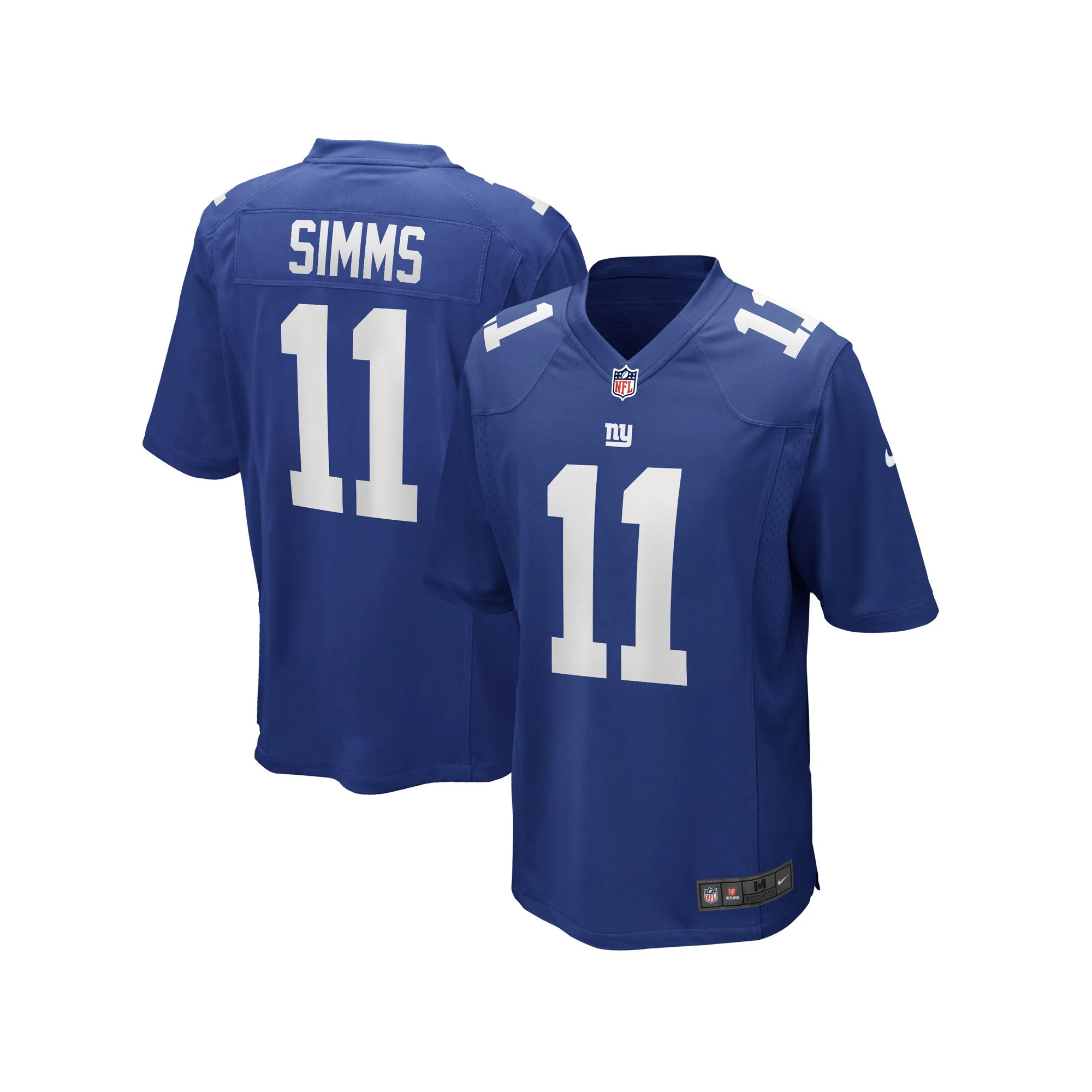 Men's Nike Phil Simms Royal New York Giants Game Retired Player Jersey