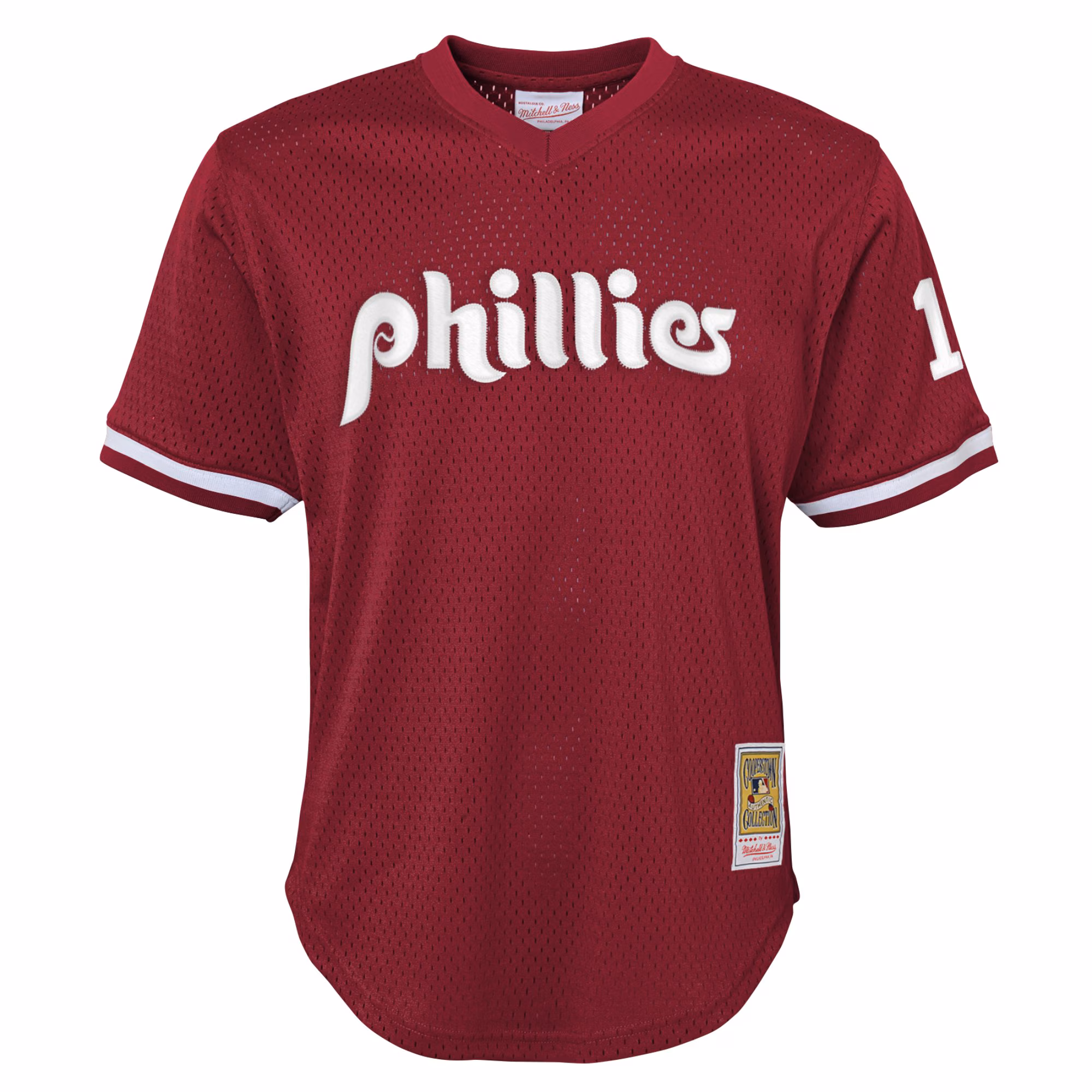 Darren Daulton Philadelphia Phillies Mitchell & Ness Youth Cooperstown Collection Mesh Batting Practice Jersey - Burgundy