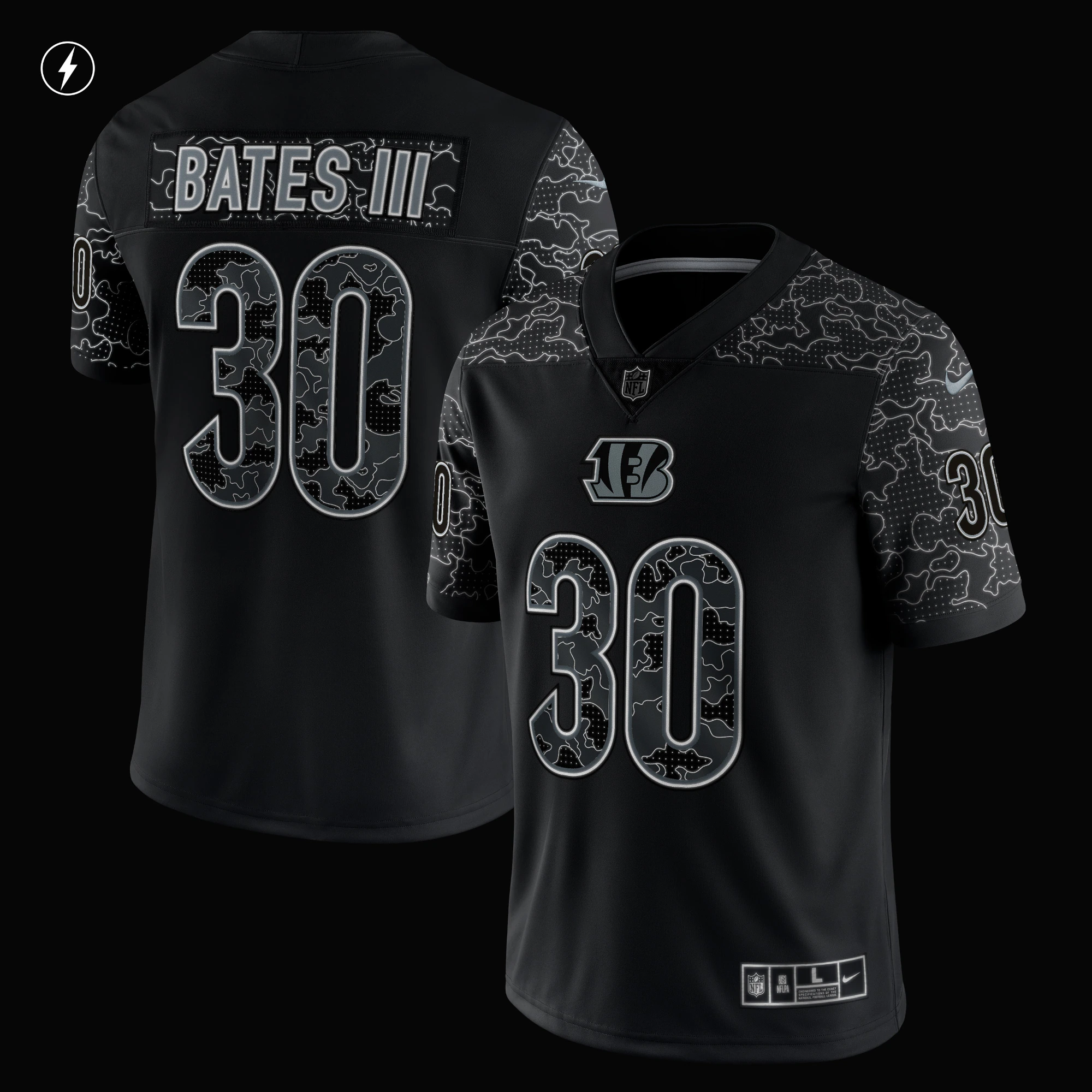 Jessie Bates III Cincinnati Bengals Nike RFLCTV Limited Jersey - Black